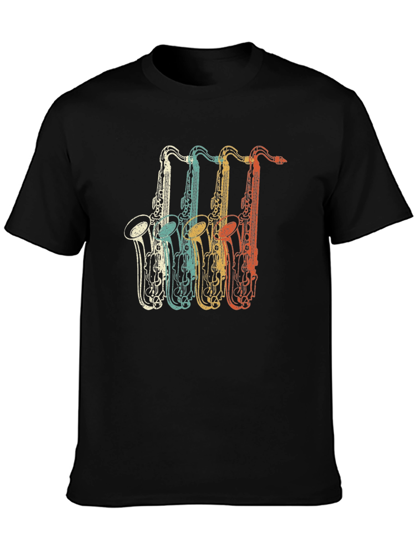 Retro Saxophone T-Shirt - Music Lover Tee