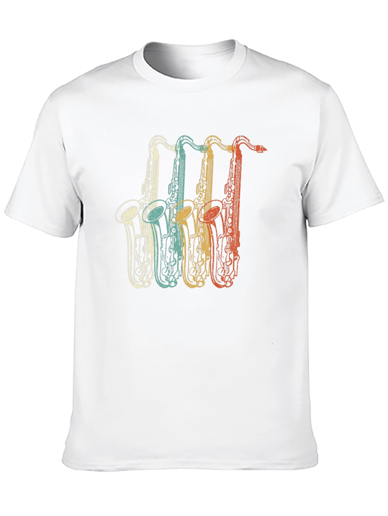 Retro Saxophone T-Shirt - Music Lover Tee
