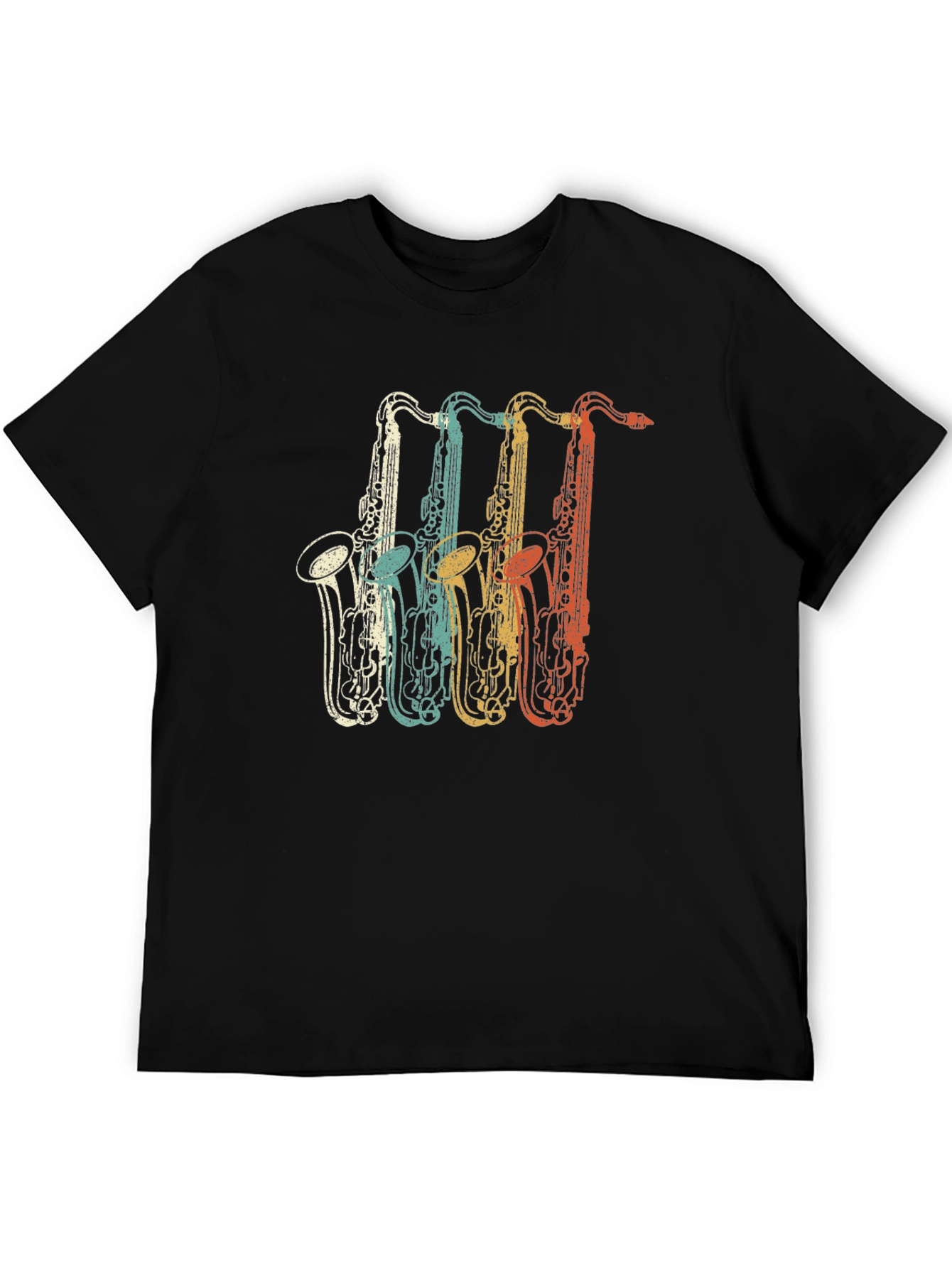 Retro Saxophone T-Shirt - Music Lover Tee
