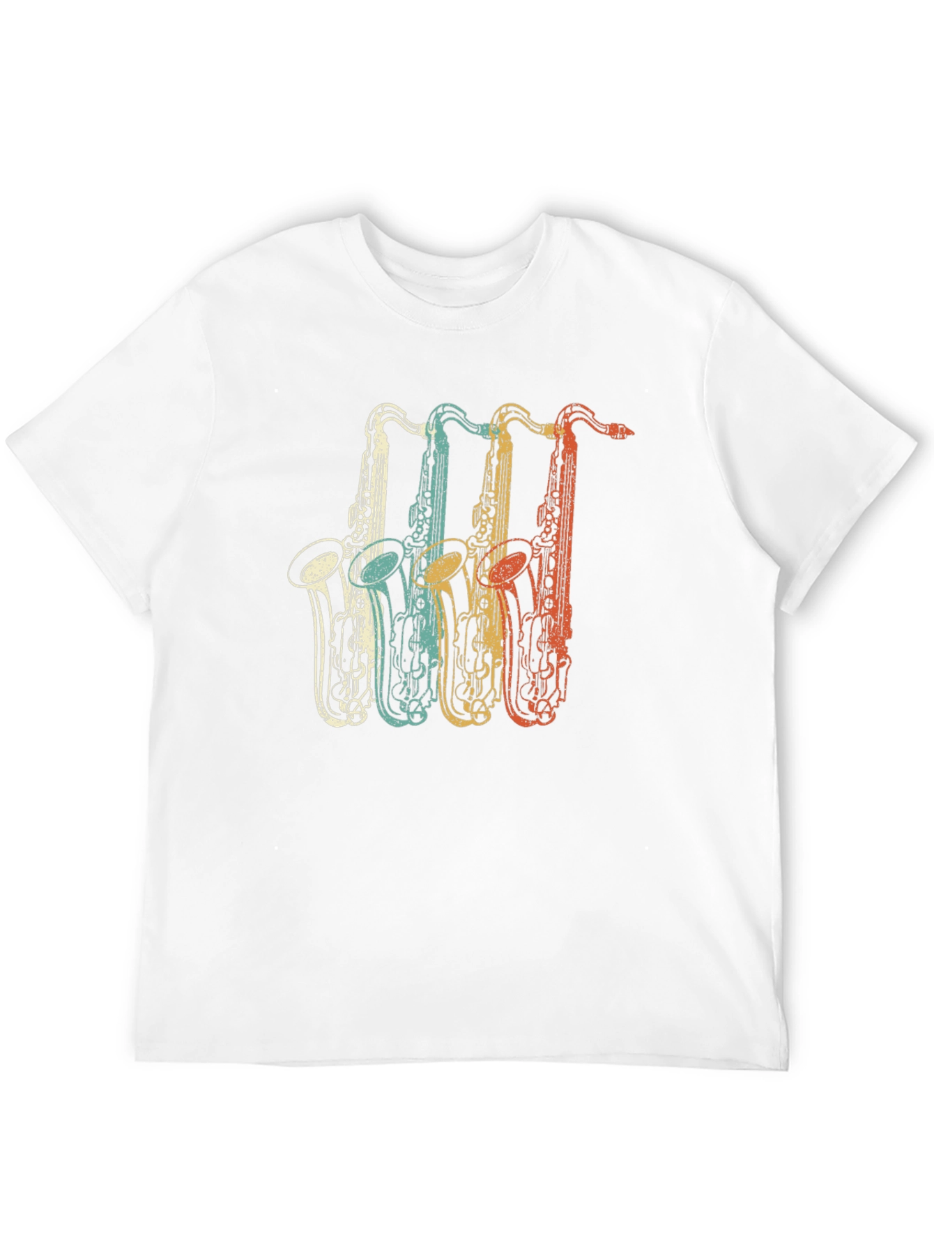 Retro Saxophone T-Shirt - Music Lover Tee