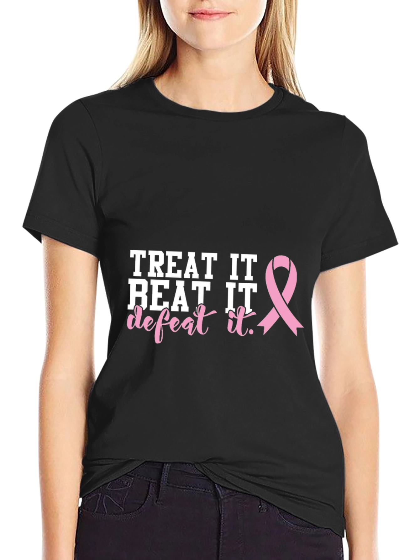 Breast Cancer Awareness Black T-Shirt