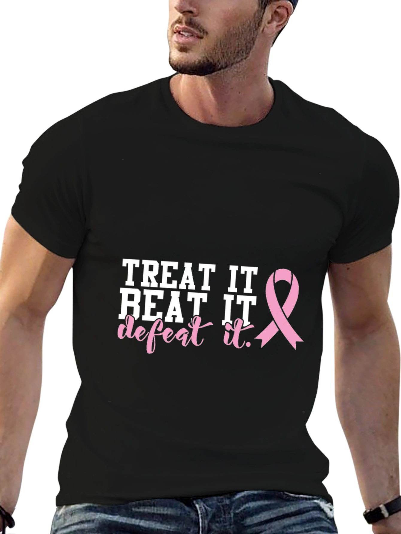 Breast Cancer Awareness Black T-Shirt