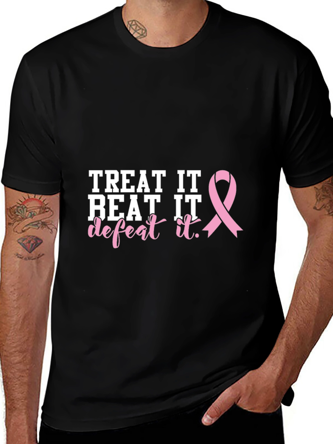 Breast Cancer Awareness Black T-Shirt