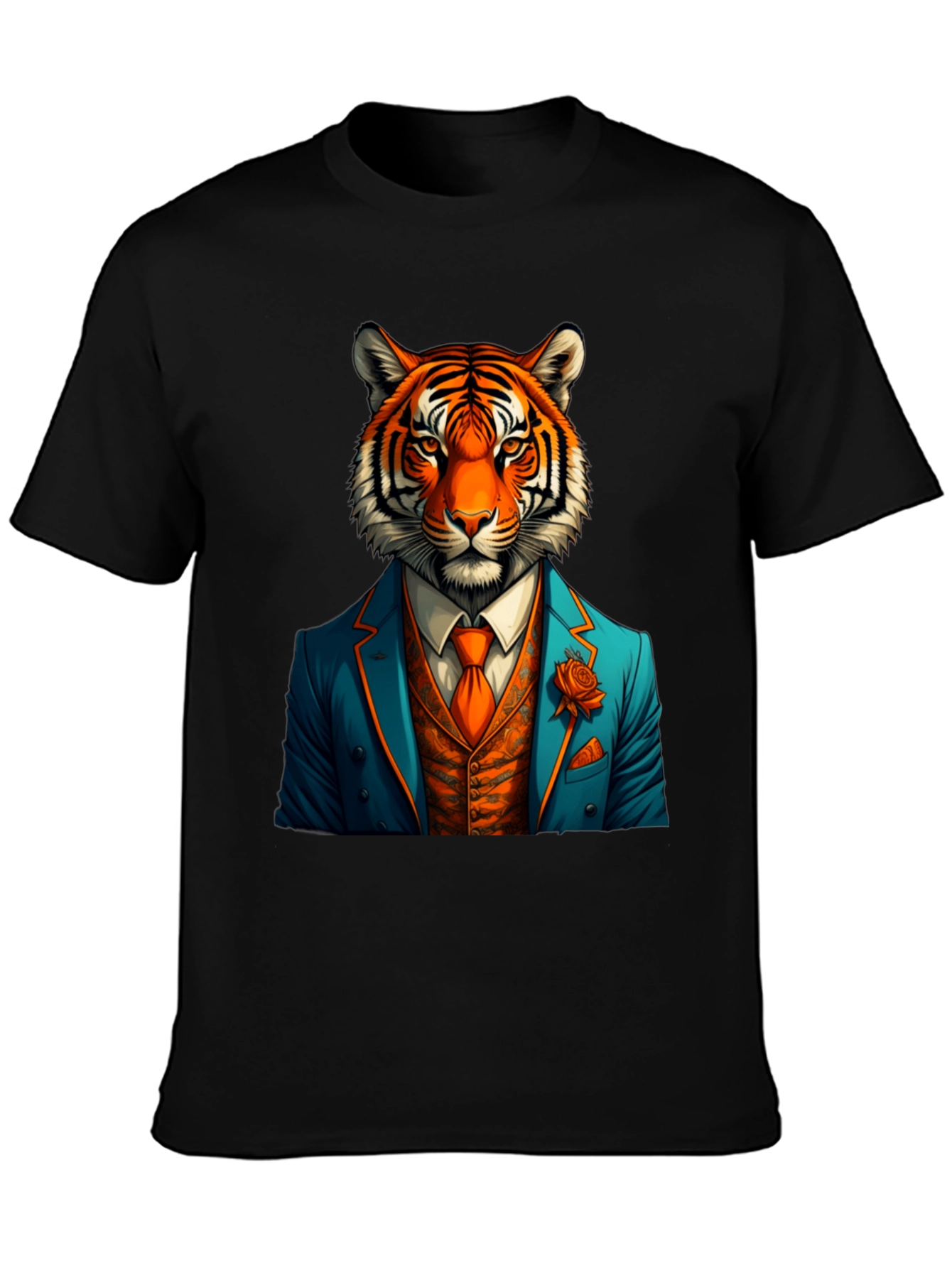 Tiger Suit T-Shirt - Stylish Animal Graphic Tee