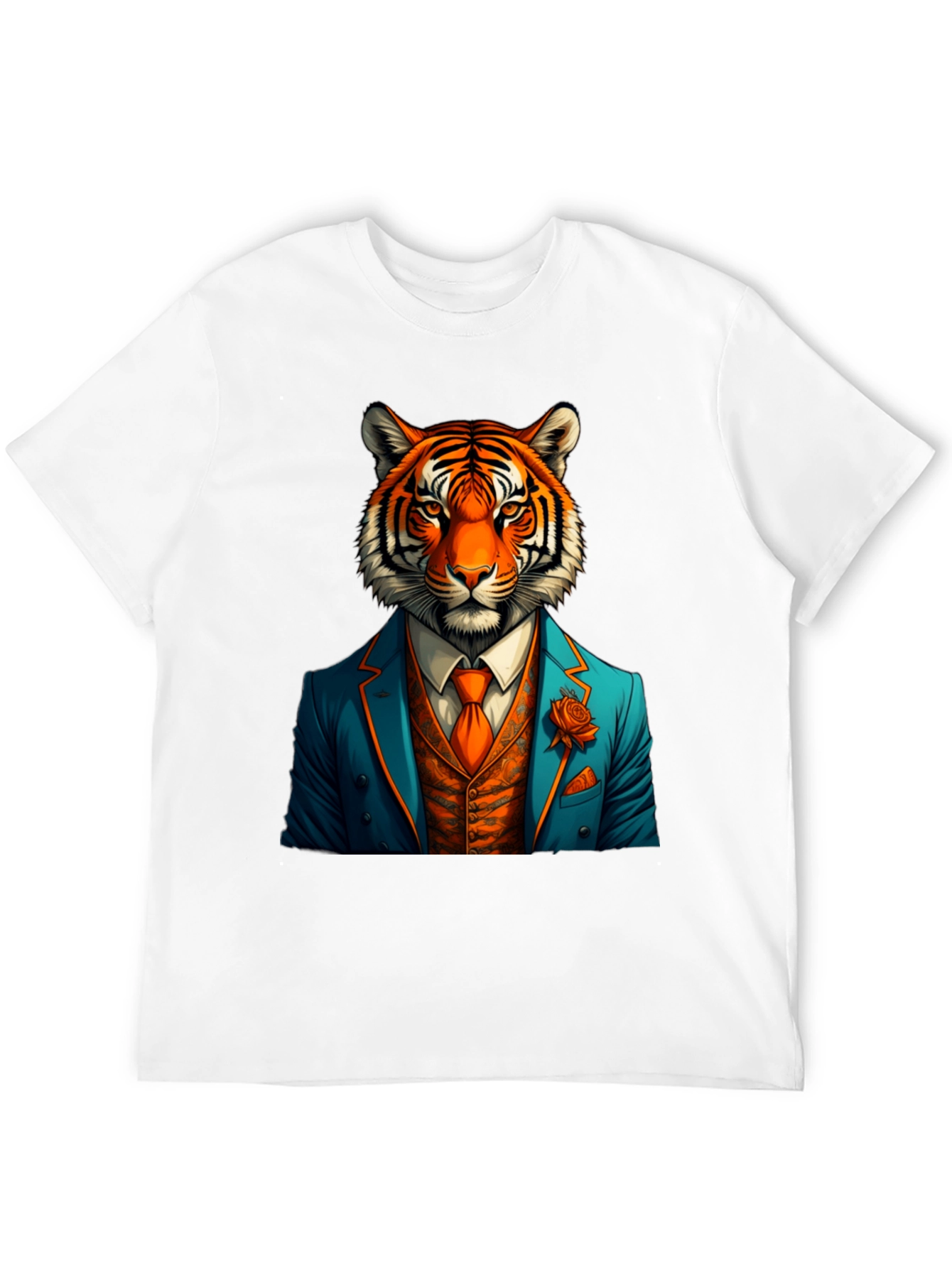 Tiger Suit T-Shirt - Stylish Animal Graphic Tee
