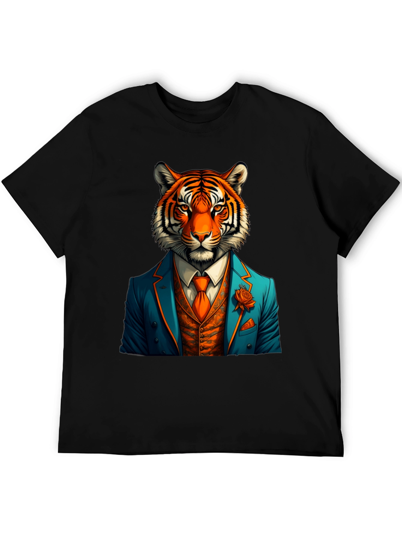 Tiger Suit T-Shirt - Stylish Animal Graphic Tee