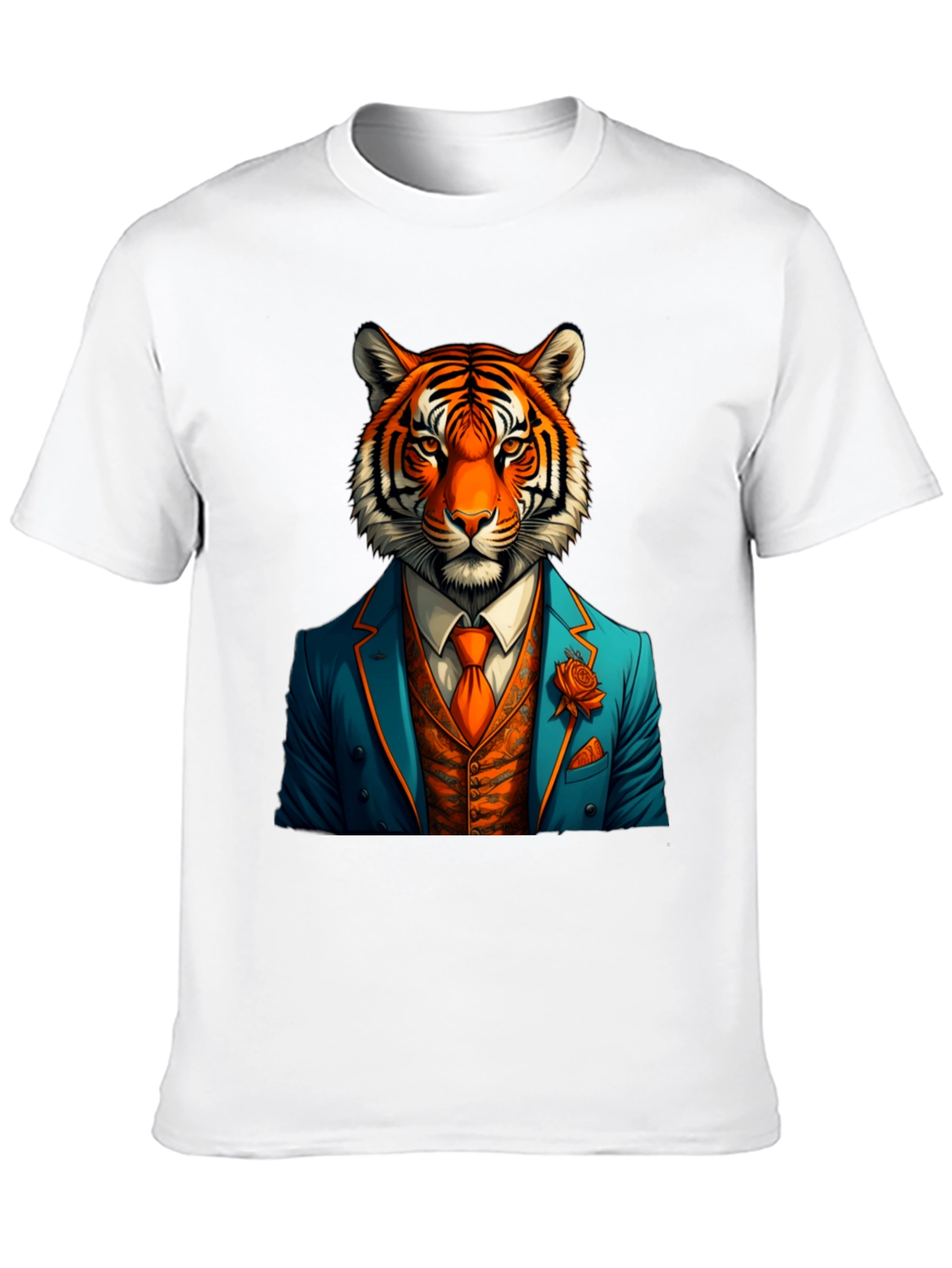 Tiger Suit T-Shirt - Stylish Animal Graphic Tee