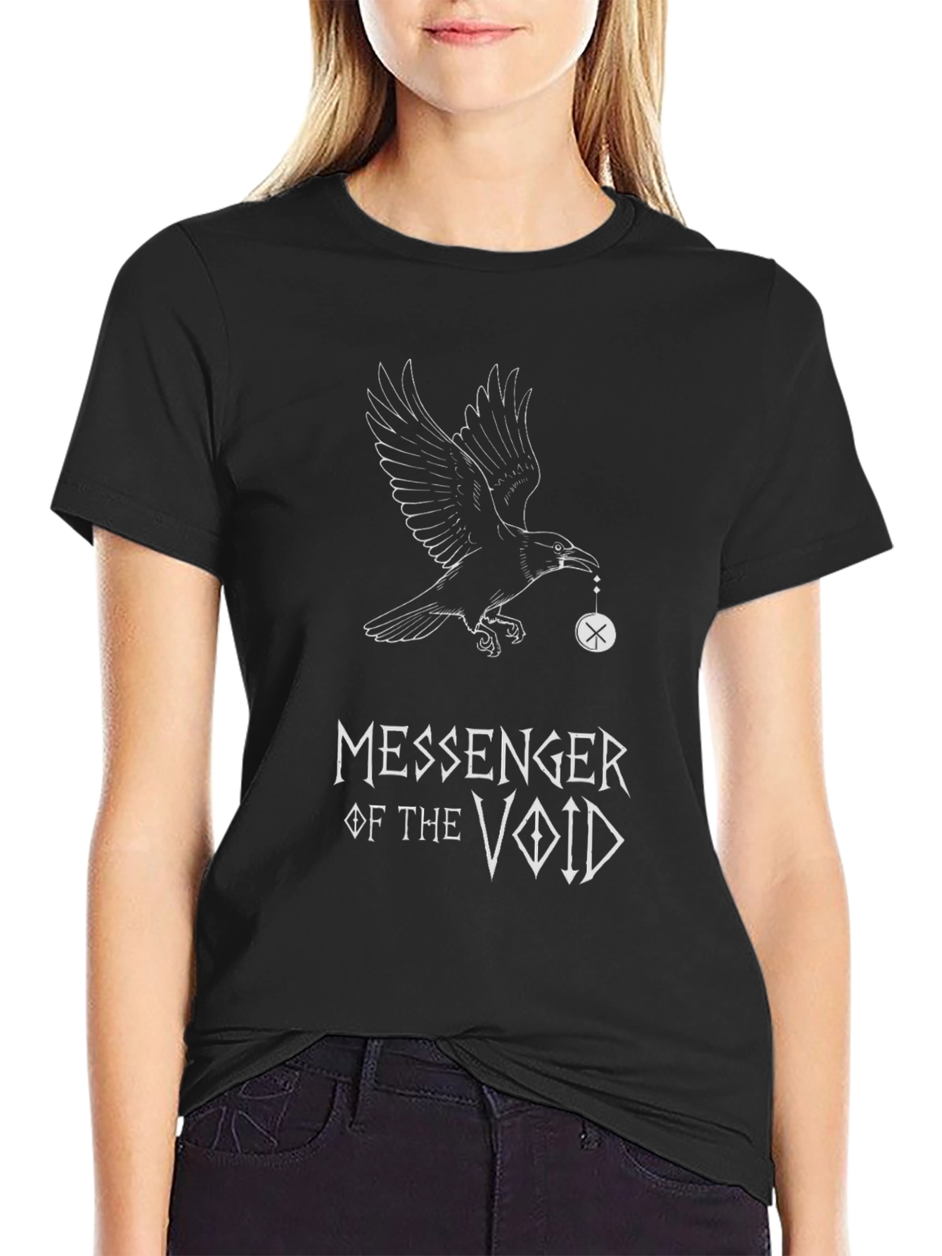 Messenger of the Void Raven Graphic T-Shirt