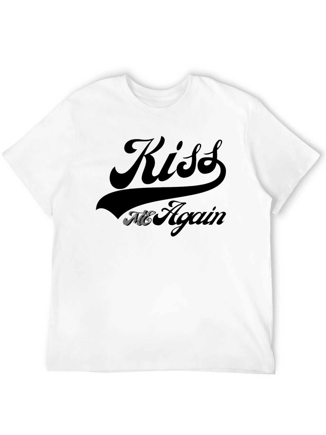 Kiss Me Again Black Graphic Tee Shirt