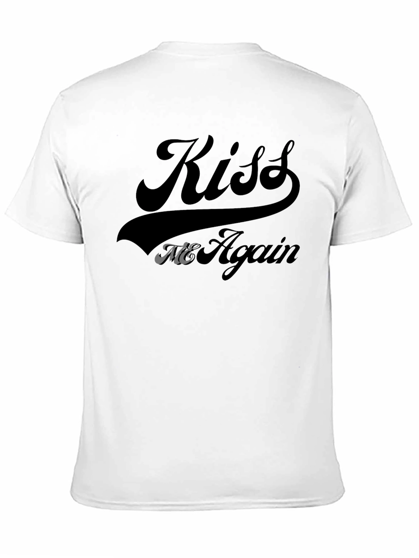 Kiss Me Again Black Graphic Tee Shirt