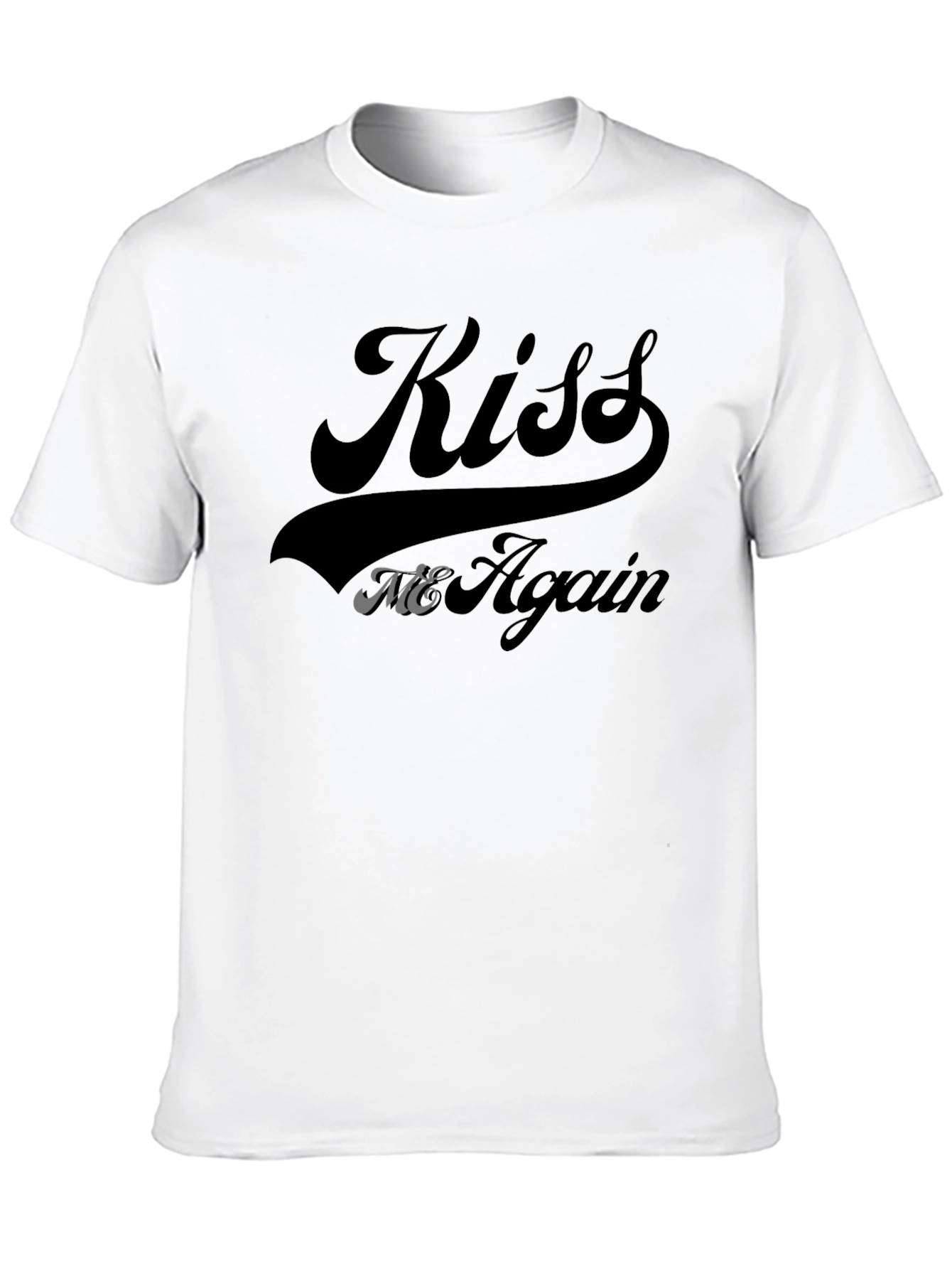 Kiss Me Again Black Graphic Tee Shirt