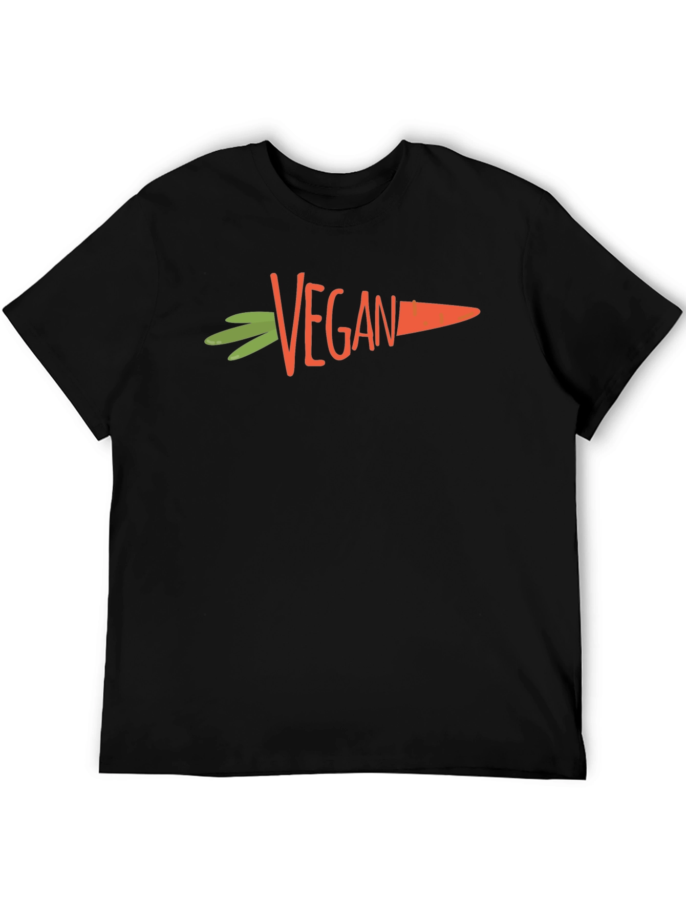 Vegan Carrot Graphic Tee - Unisex Black T-Shirt