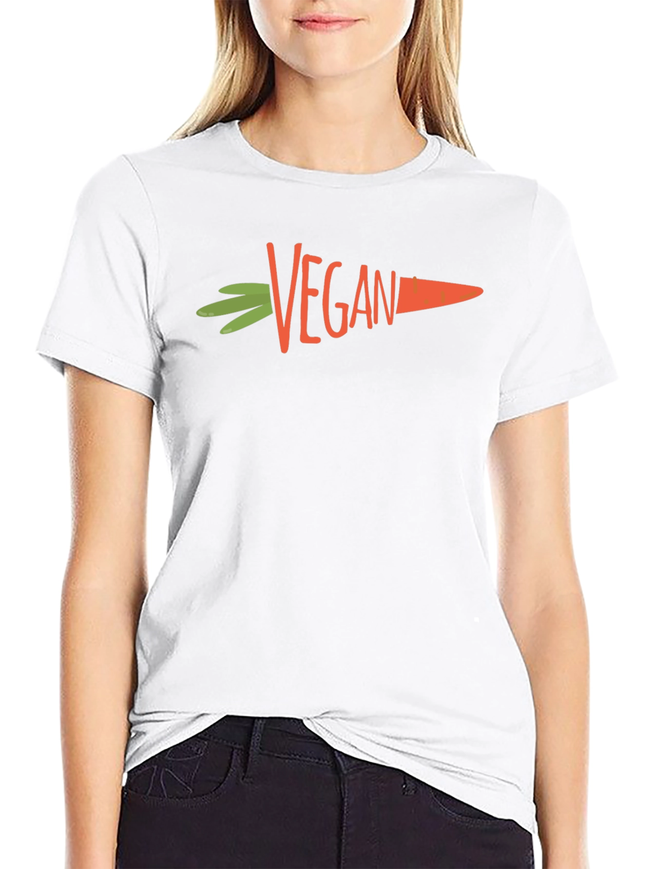 Vegan Carrot Graphic Tee - Unisex Black T-Shirt