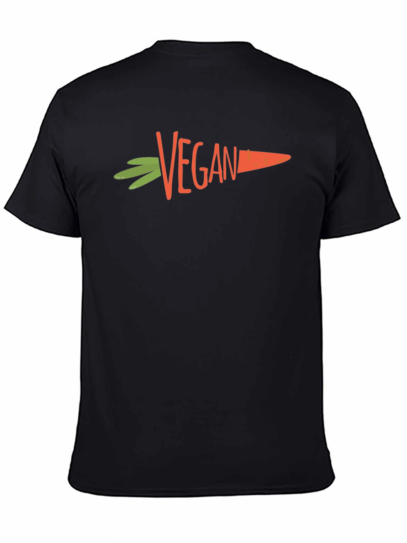 Vegan Carrot Graphic Tee - Unisex Black T-Shirt