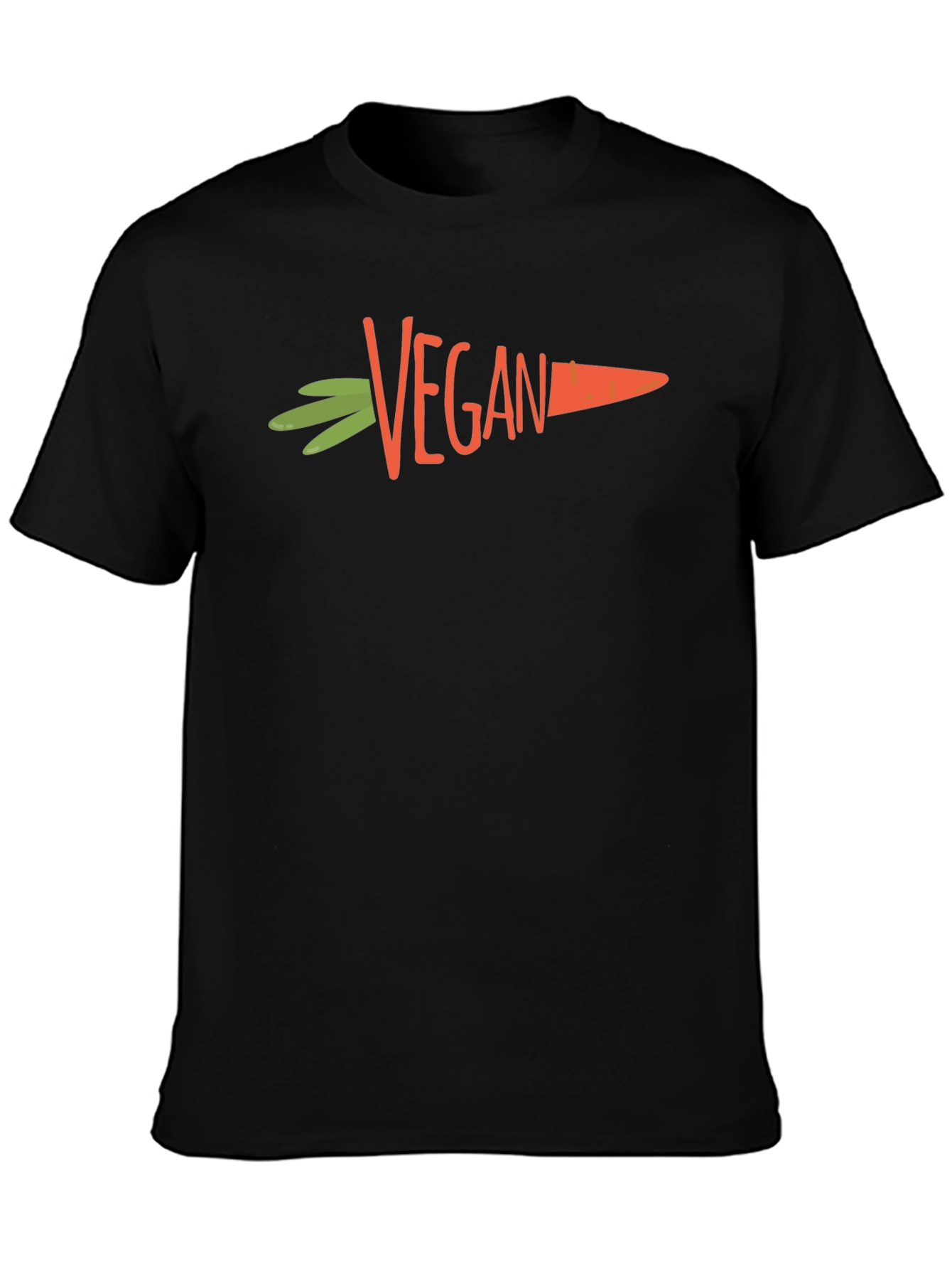 Vegan Carrot Graphic Tee - Unisex Black T-Shirt