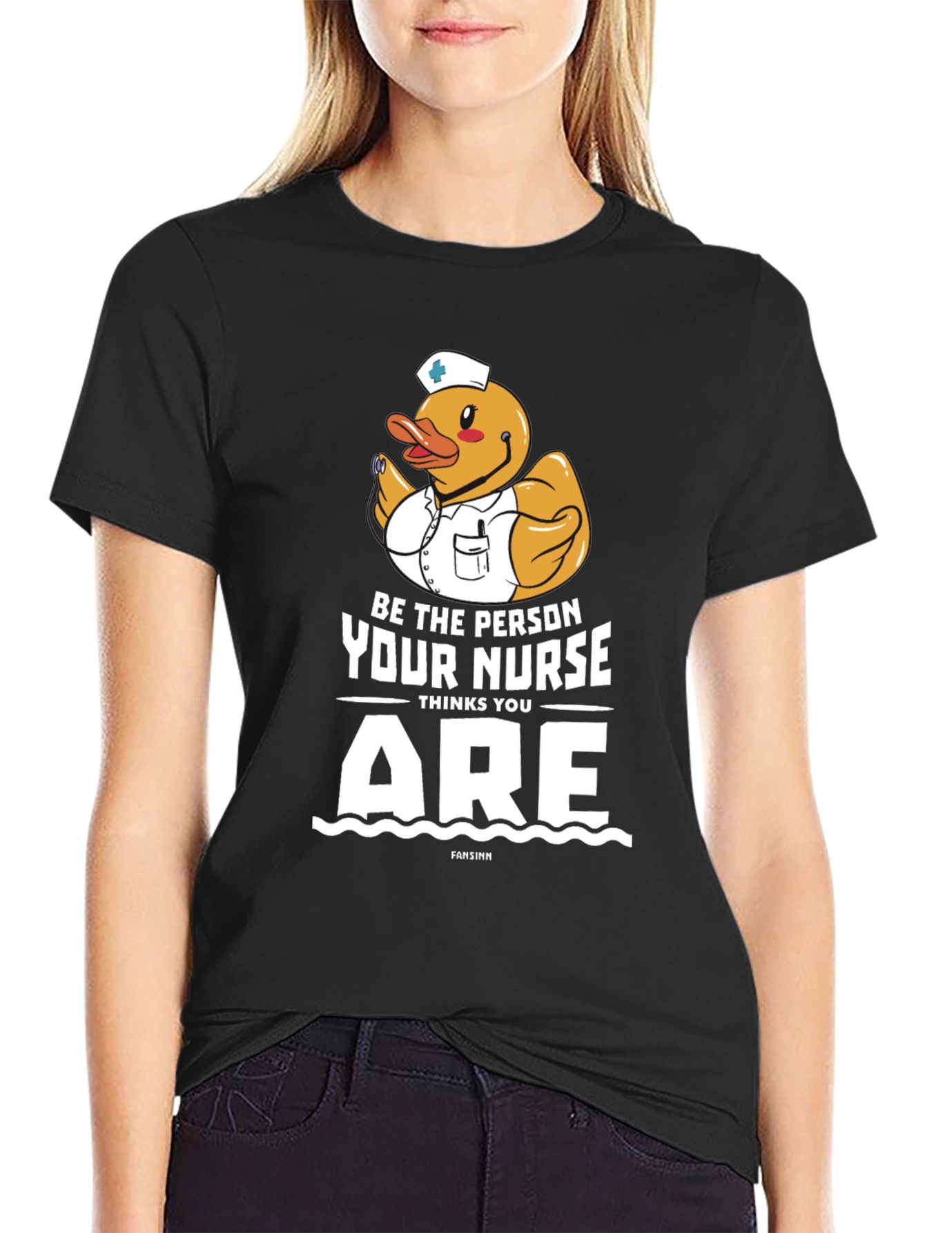 Funny Nurse Duck Graphic Tee