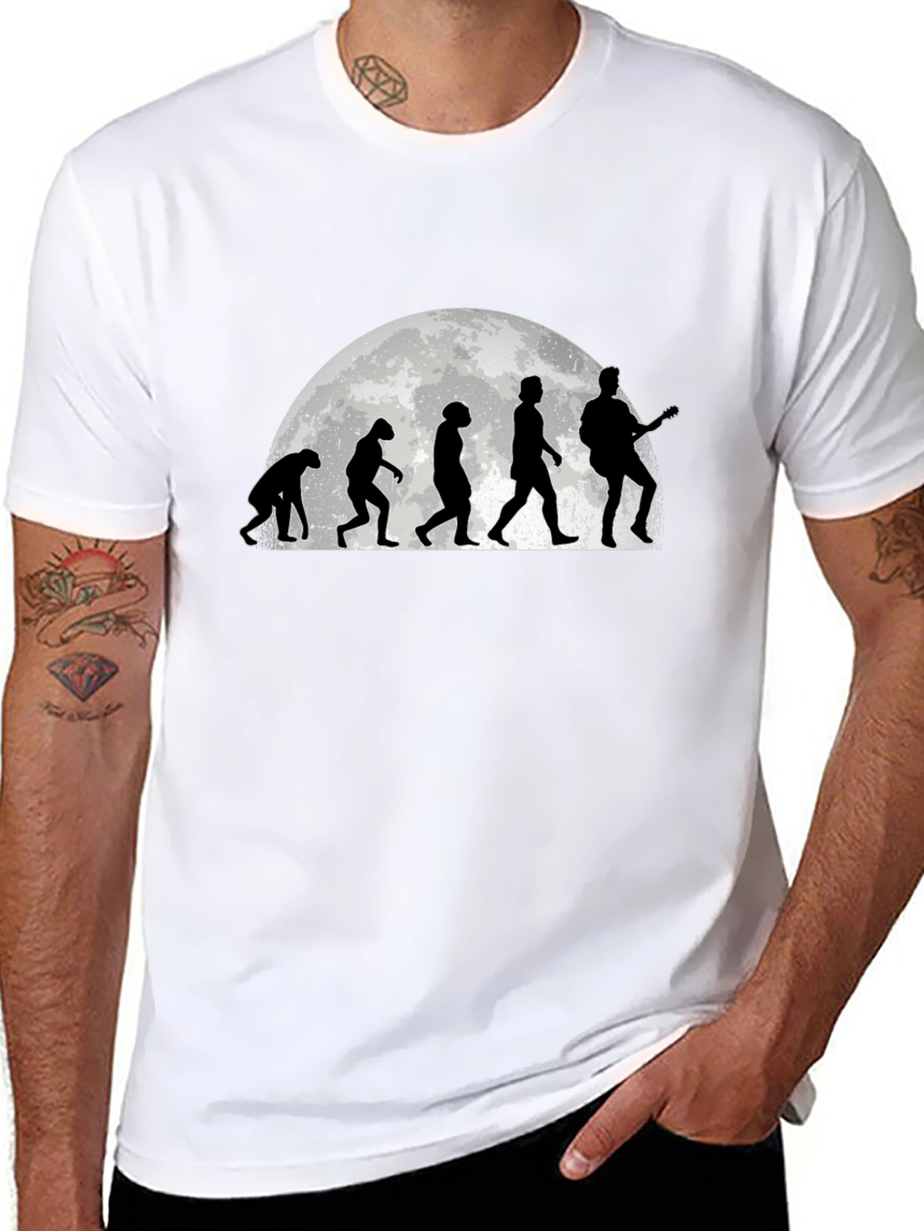 Evolution of Guitarist Graphic Tee
