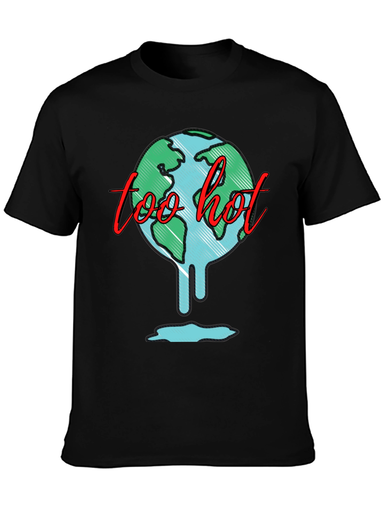 Too Hot Graphic Tee - Global Warming Awareness Shirt