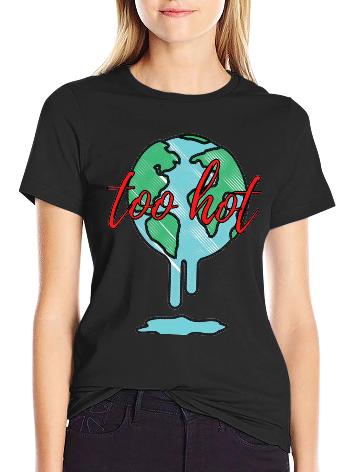 Too Hot Graphic Tee - Global Warming Awareness Shirt