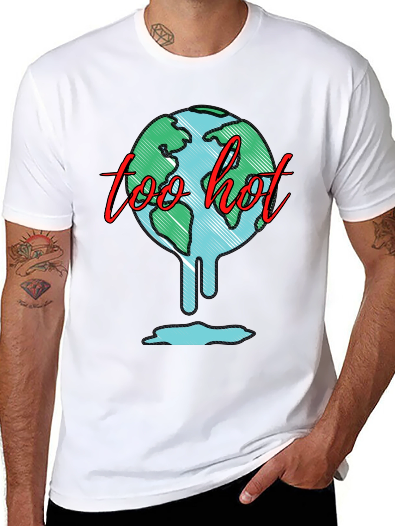 Too Hot Graphic Tee - Global Warming Awareness Shirt