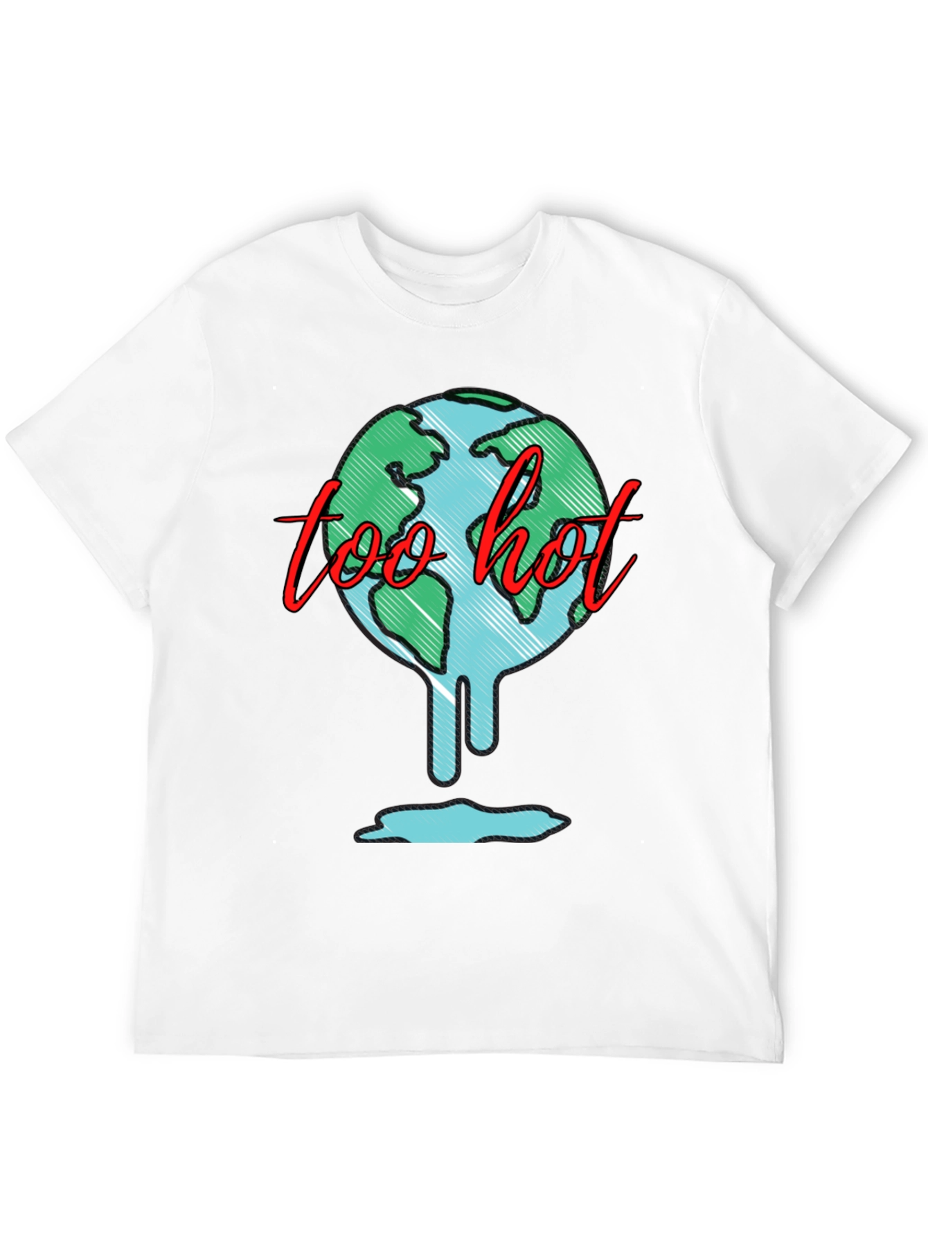 Too Hot Graphic Tee - Global Warming Awareness Shirt