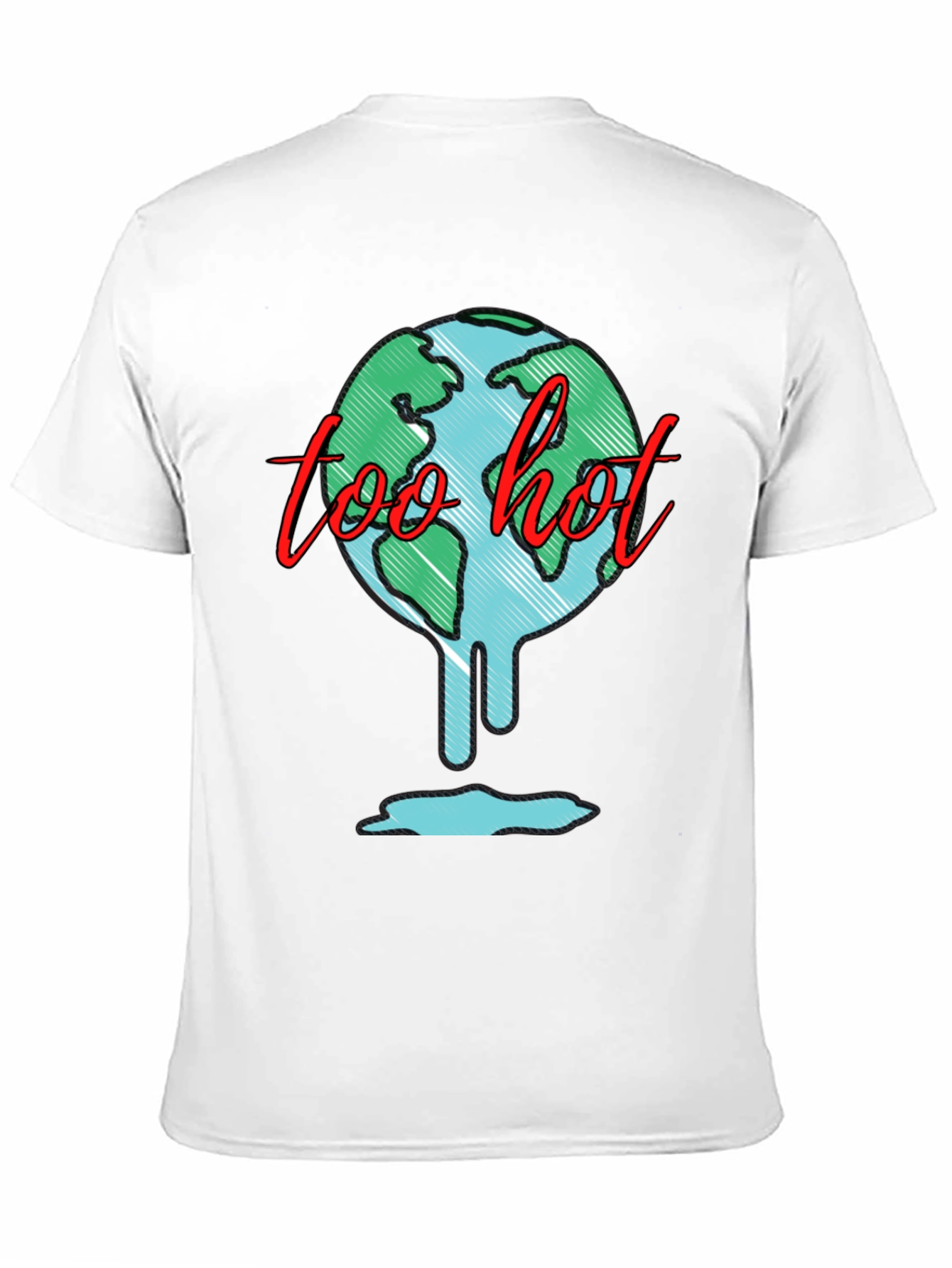 Too Hot Graphic Tee - Global Warming Awareness Shirt