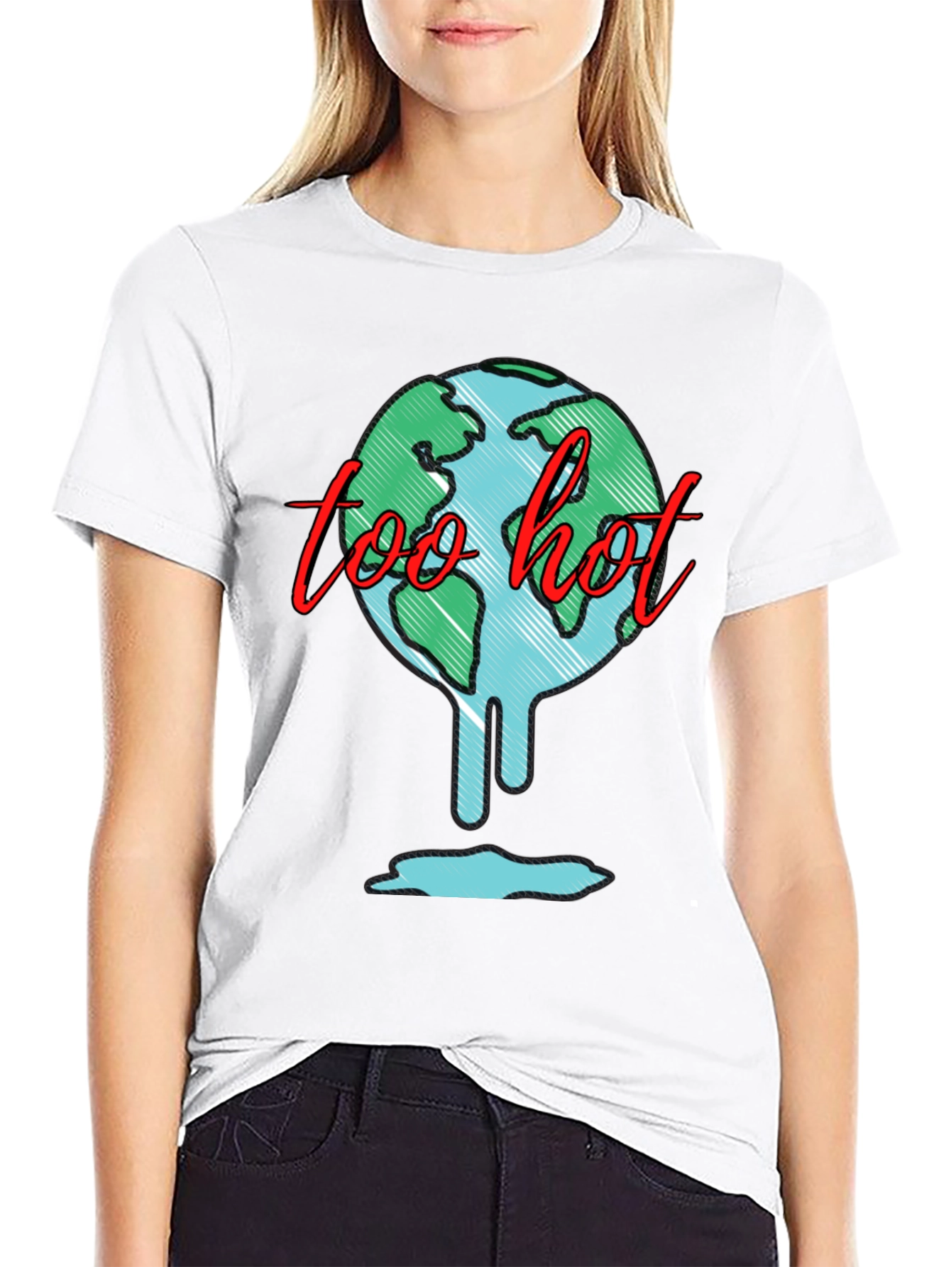 Too Hot Graphic Tee - Global Warming Awareness Shirt