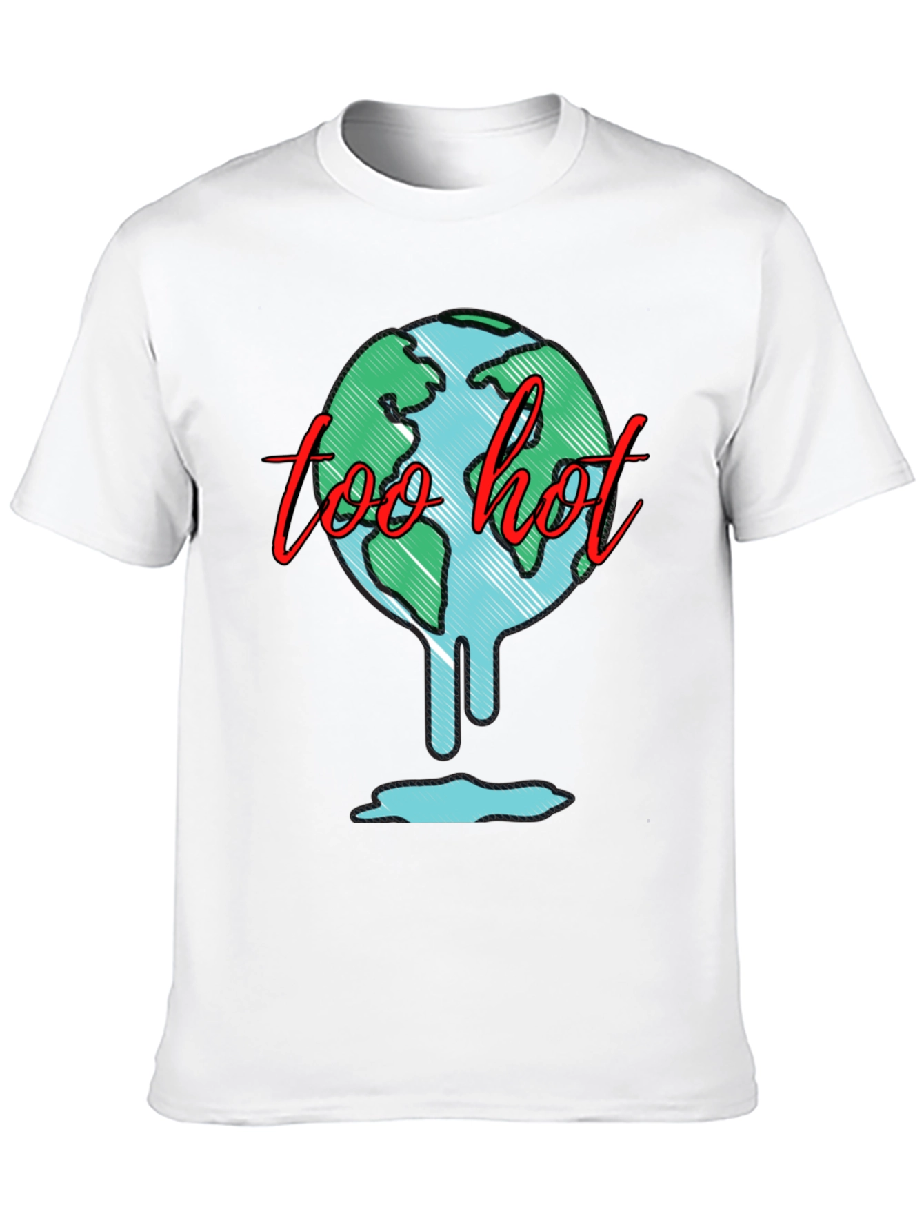 Too Hot Graphic Tee - Global Warming Awareness Shirt