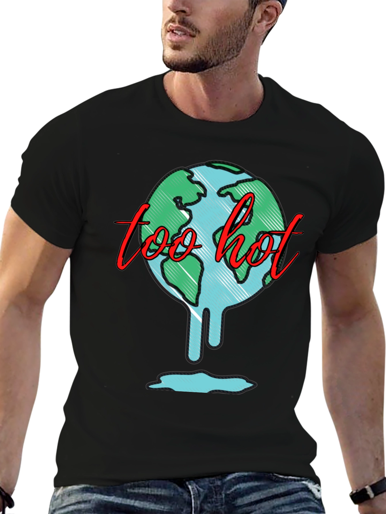 Too Hot Graphic Tee - Global Warming Awareness Shirt