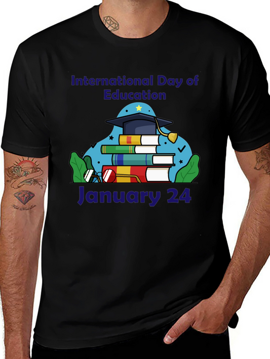International Day of Education Black T-Shirt