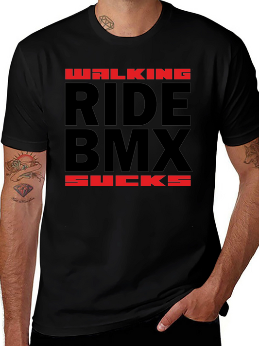 Ride BMX Sucks T-Shirt - Black Graphic Tee