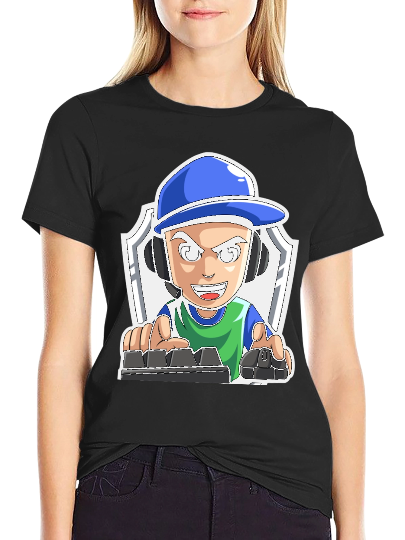 Gamer Cartoon Graphic Tee