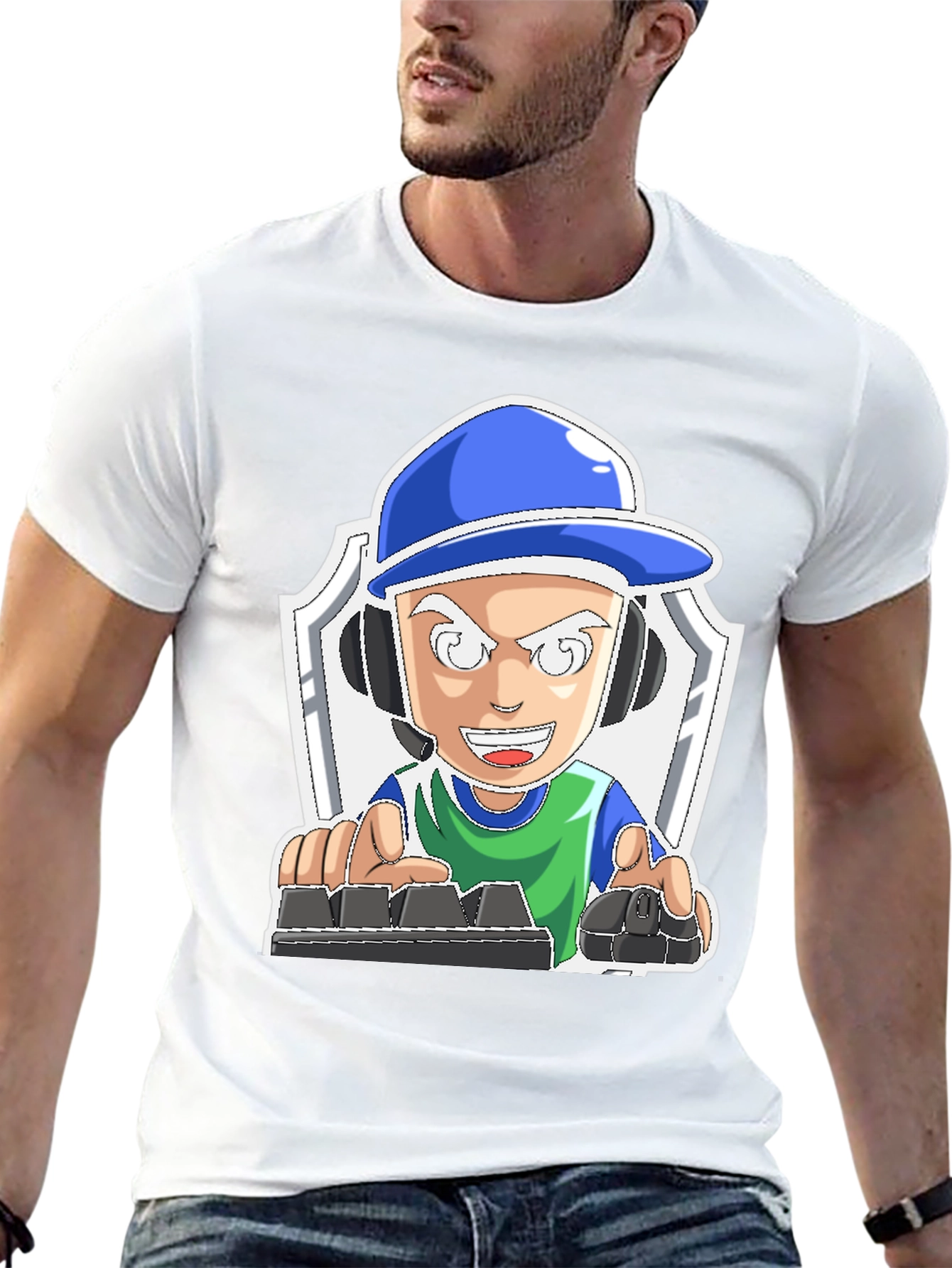 Gamer Cartoon Graphic Tee
