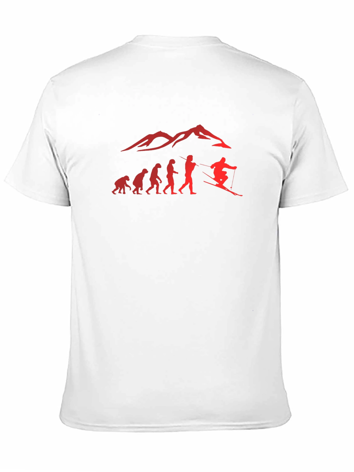 Evolution of Skiing Graphic T-Shirt - Black