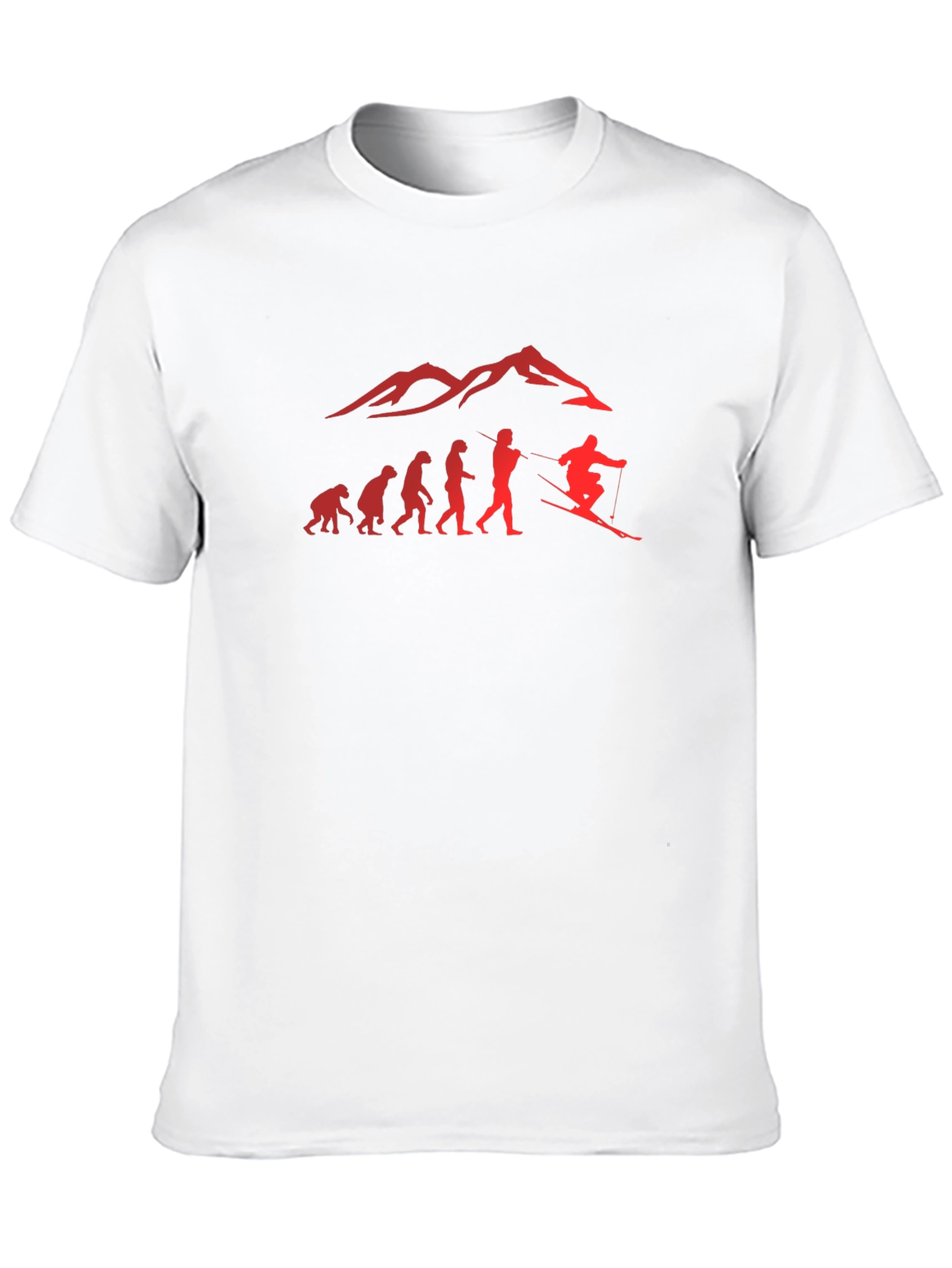 Evolution of Skiing Graphic T-Shirt - Black