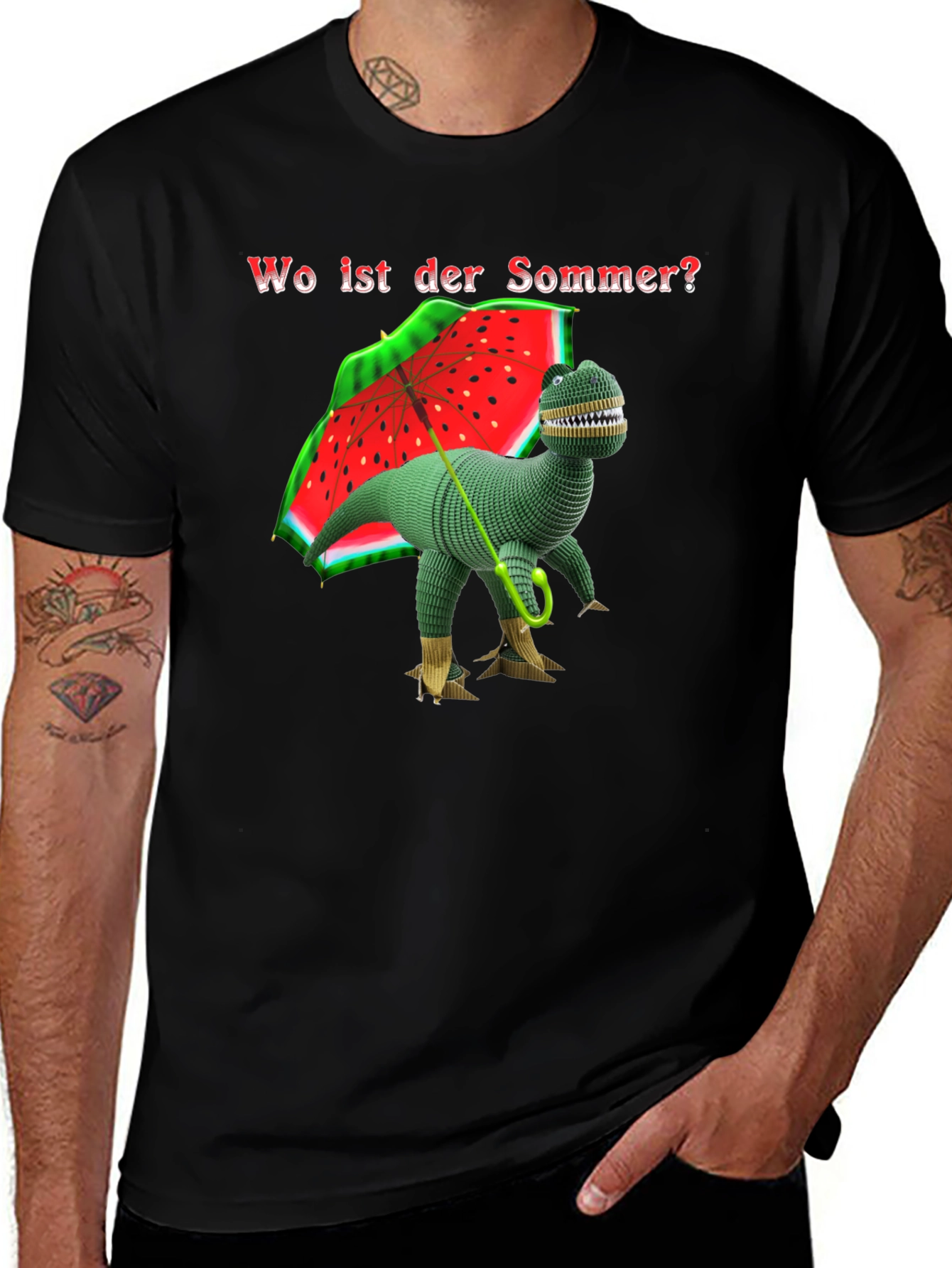 Funny Dinosaur T-Shirt - Wo ist der Sommer?