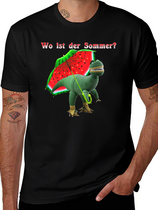 Funny Dinosaur T-Shirt - Wo ist der Sommer?