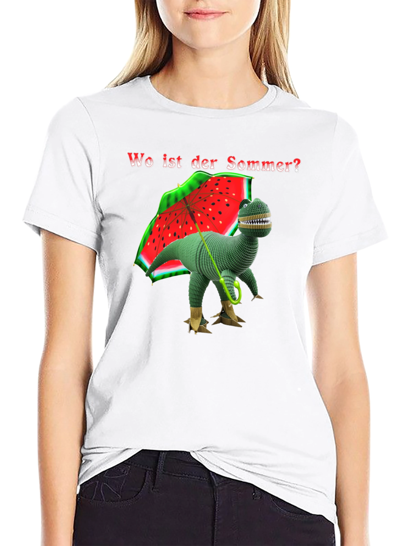 Funny Dinosaur T-Shirt - Wo ist der Sommer?