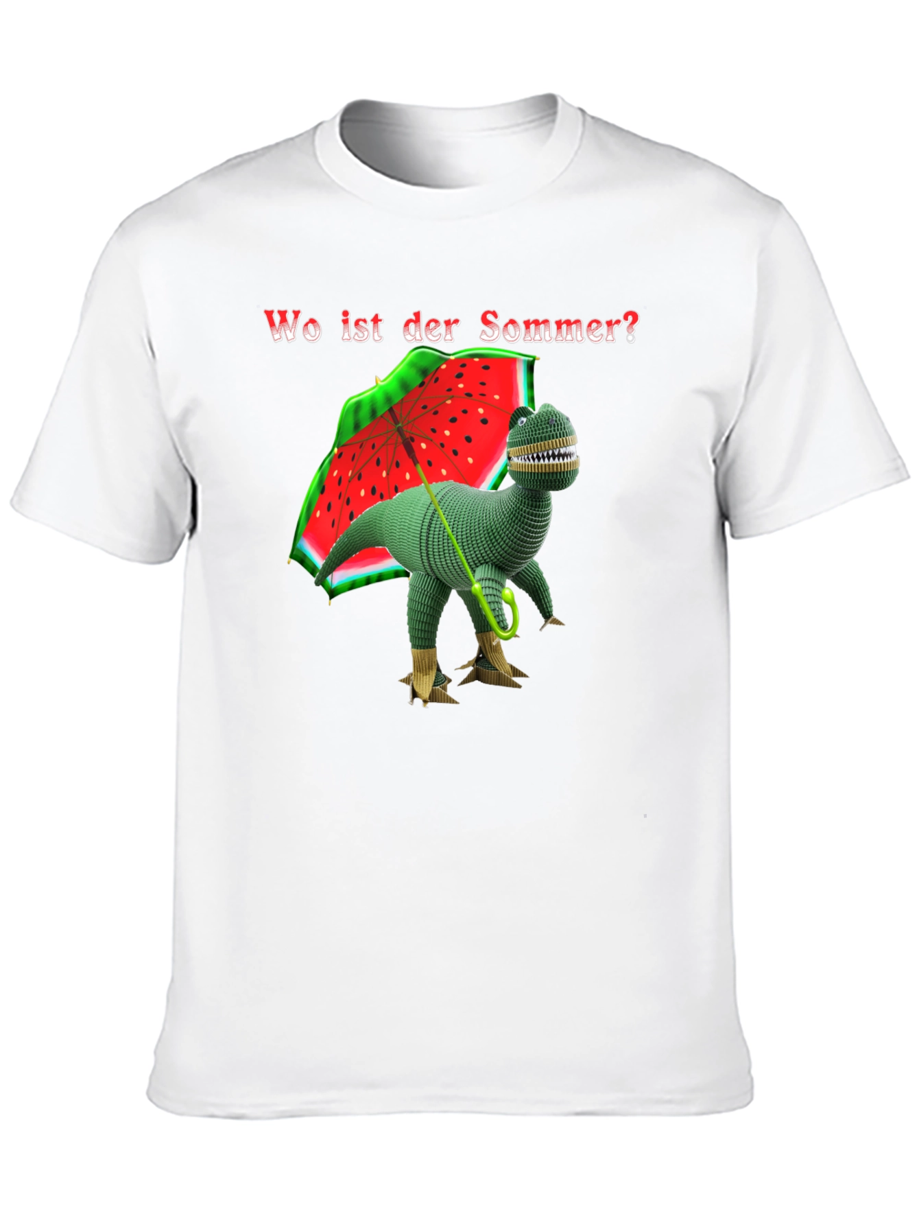 Funny Dinosaur T-Shirt - Wo ist der Sommer?