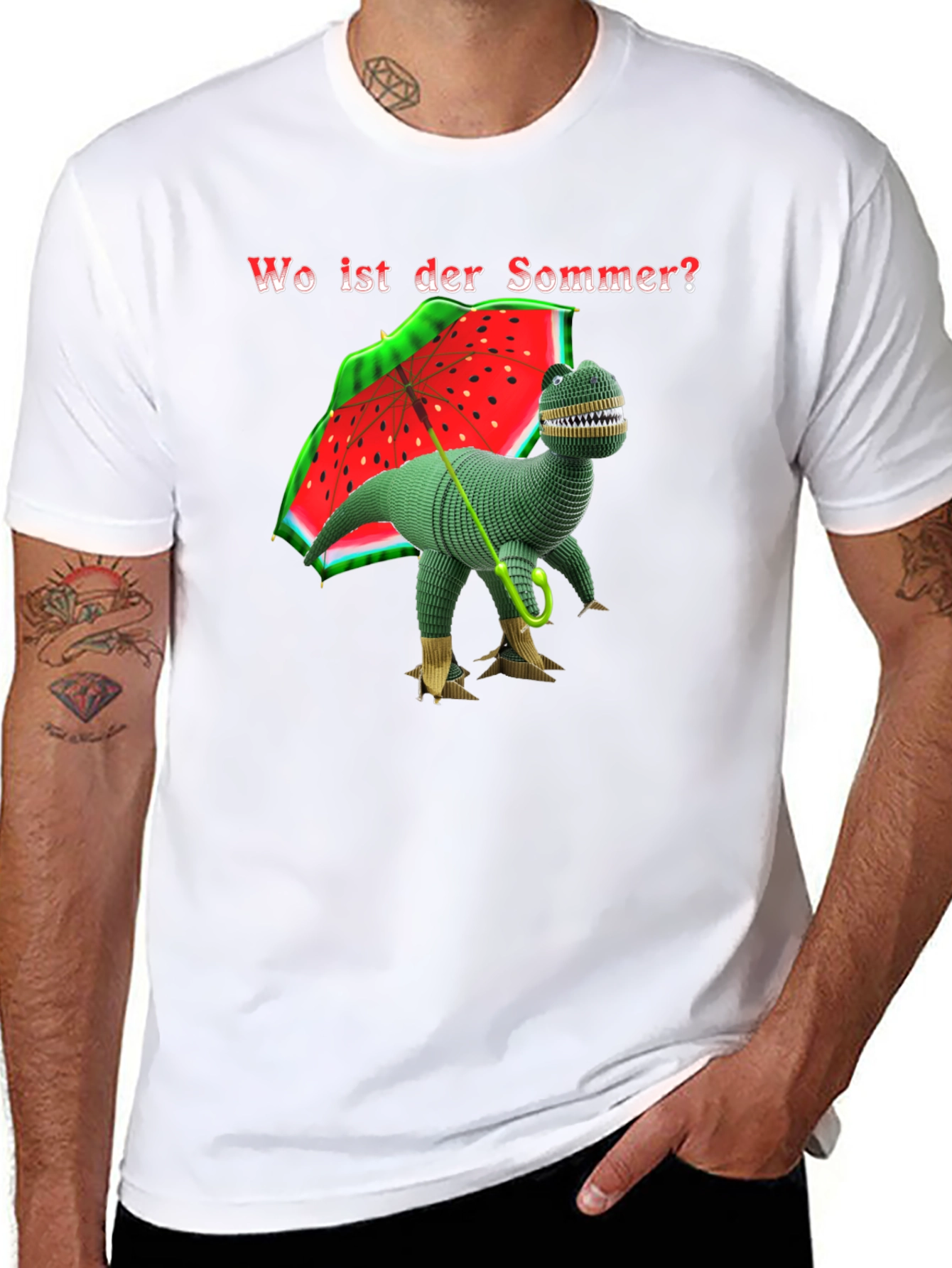 Funny Dinosaur T-Shirt - Wo ist der Sommer?