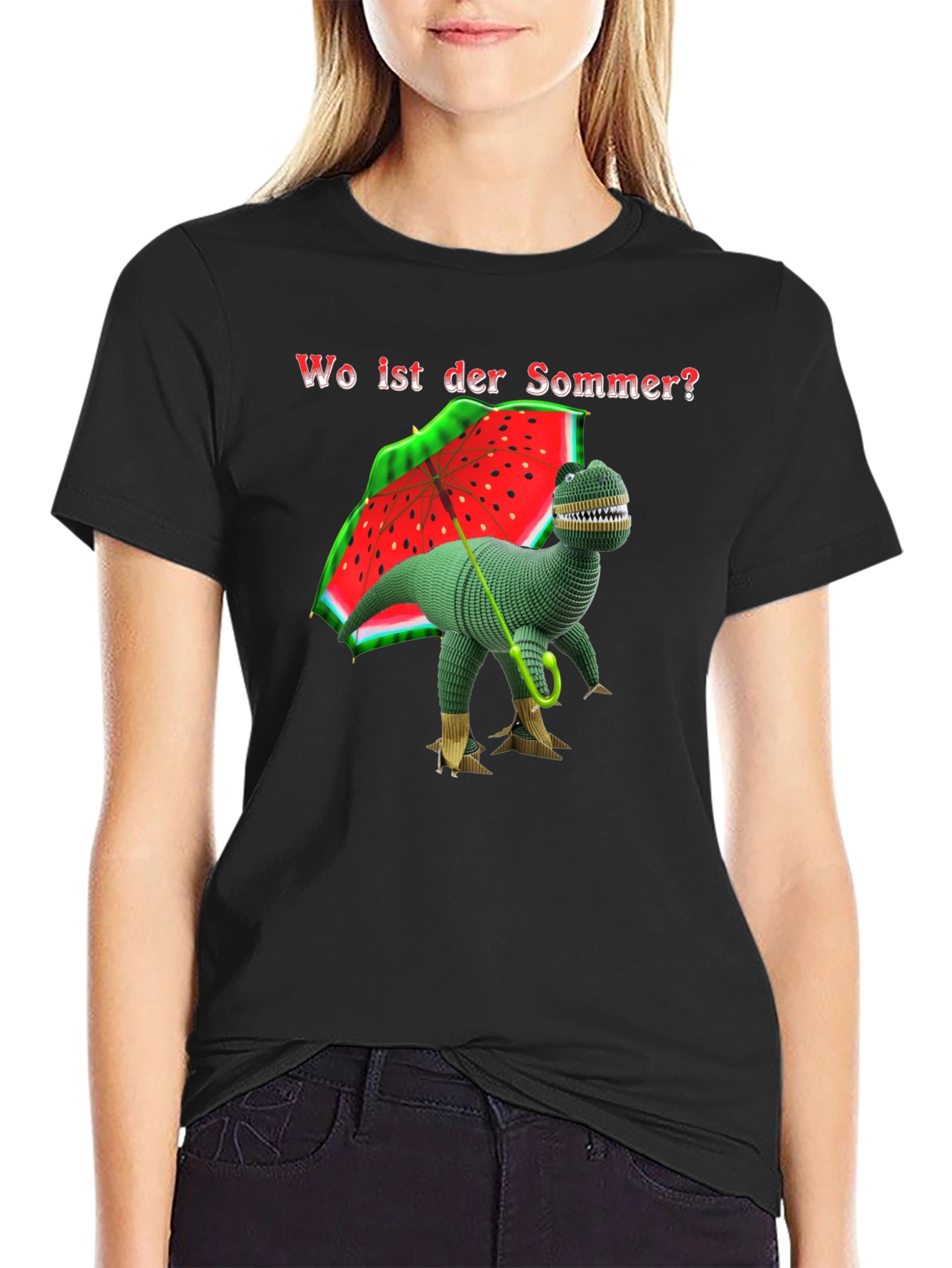 Funny Dinosaur T-Shirt - Wo ist der Sommer?