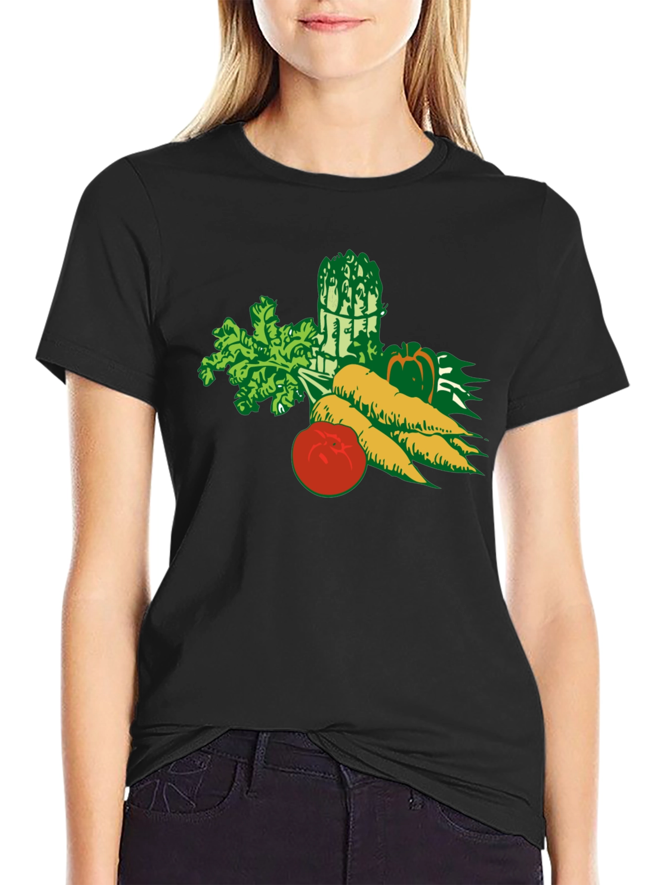 Vibrant Veggie Graphic Tee - Fresh & Fun Design
