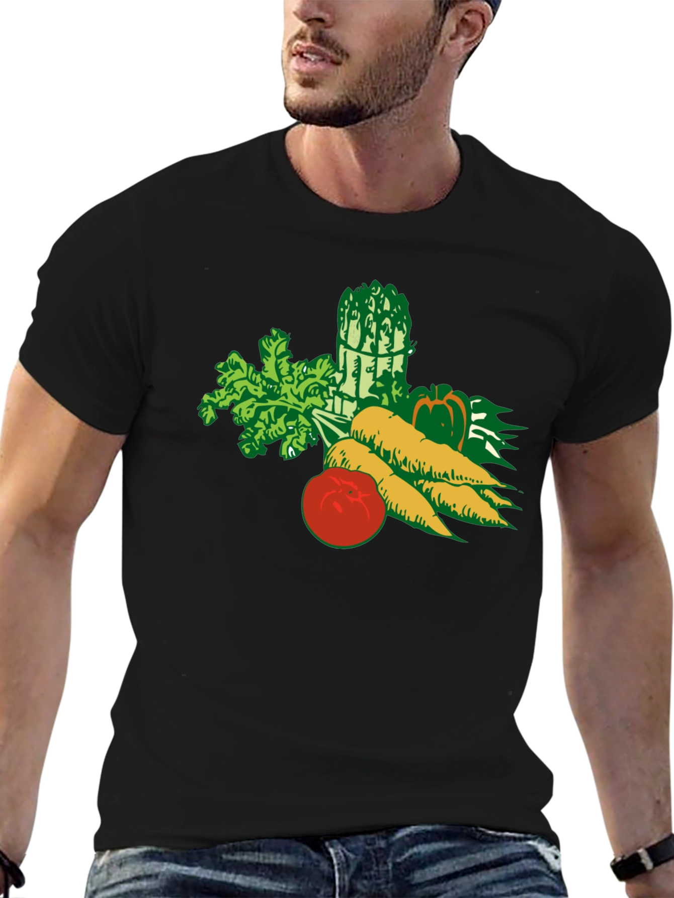 Vibrant Veggie Graphic Tee - Fresh & Fun Design