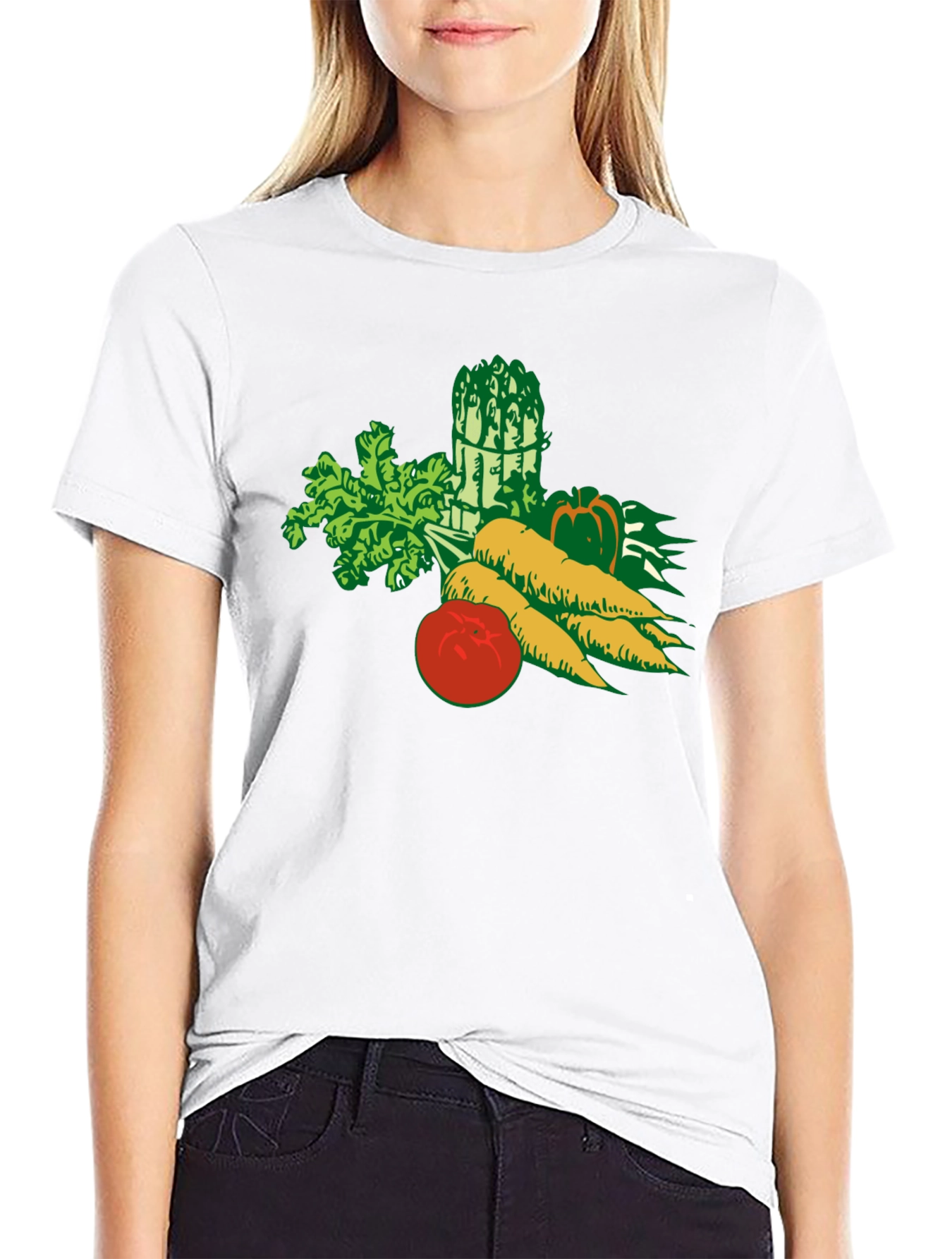 Vibrant Veggie Graphic Tee - Fresh & Fun Design