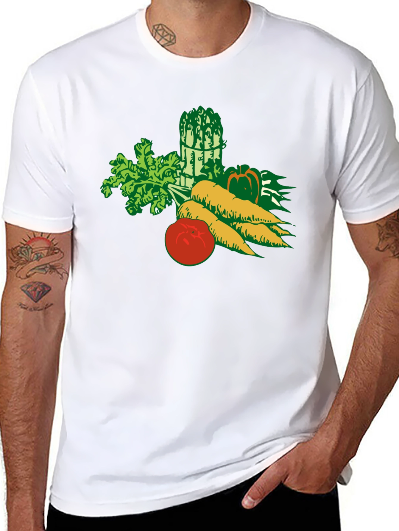 Vibrant Veggie Graphic Tee - Fresh & Fun Design