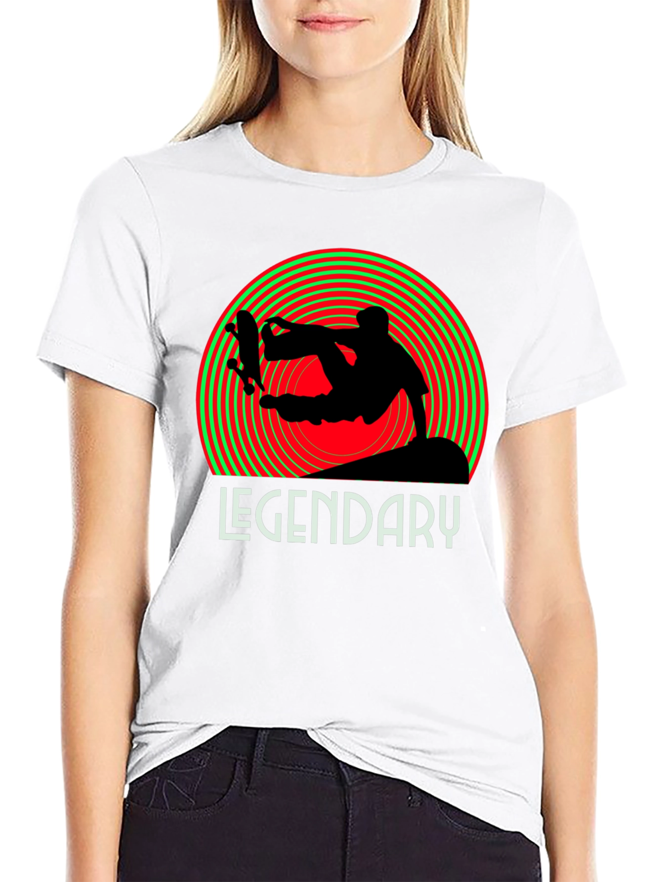 Legendary Skateboarder Graphic Tee - Black