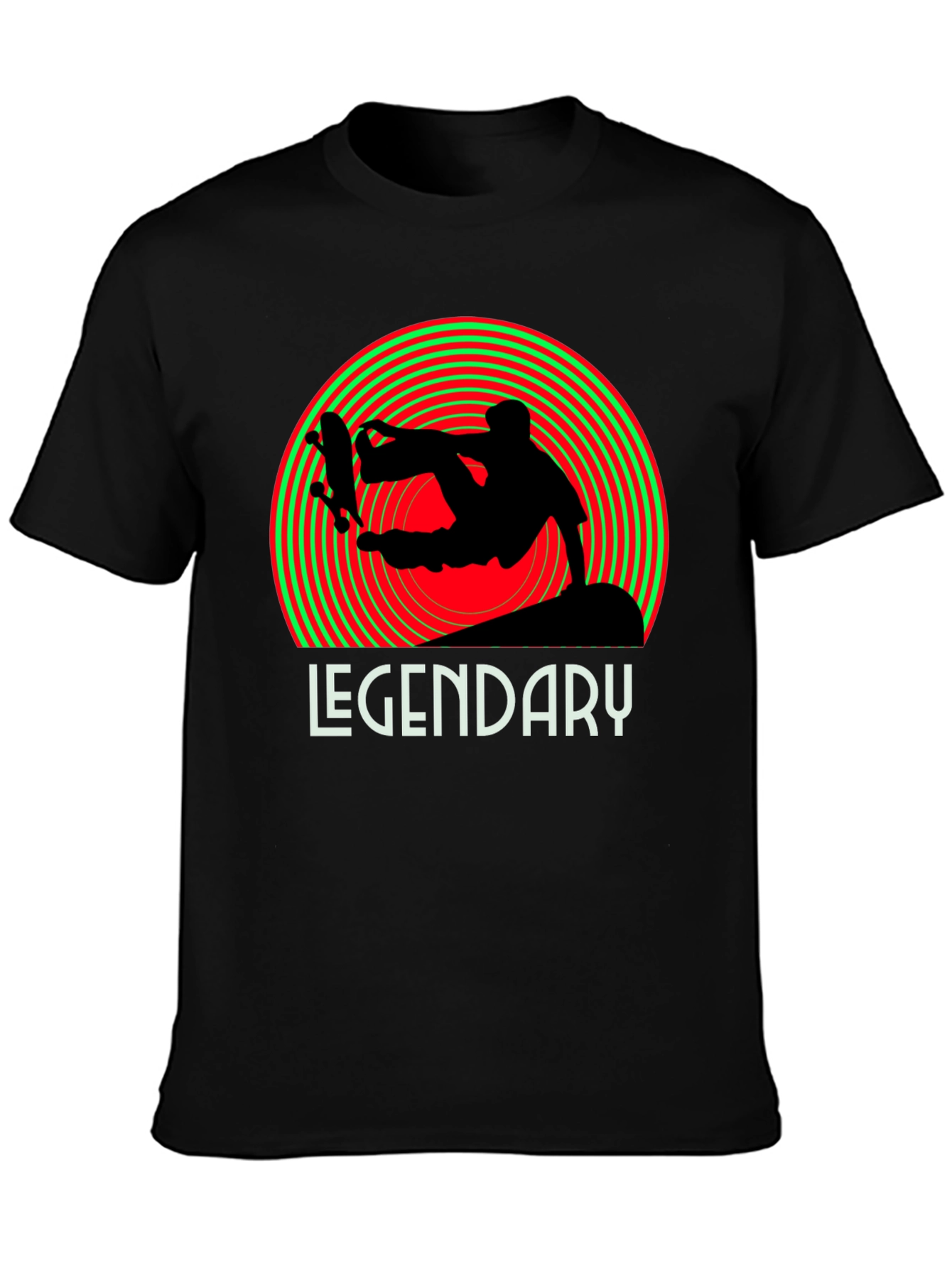 Legendary Skateboarder Graphic Tee - Black