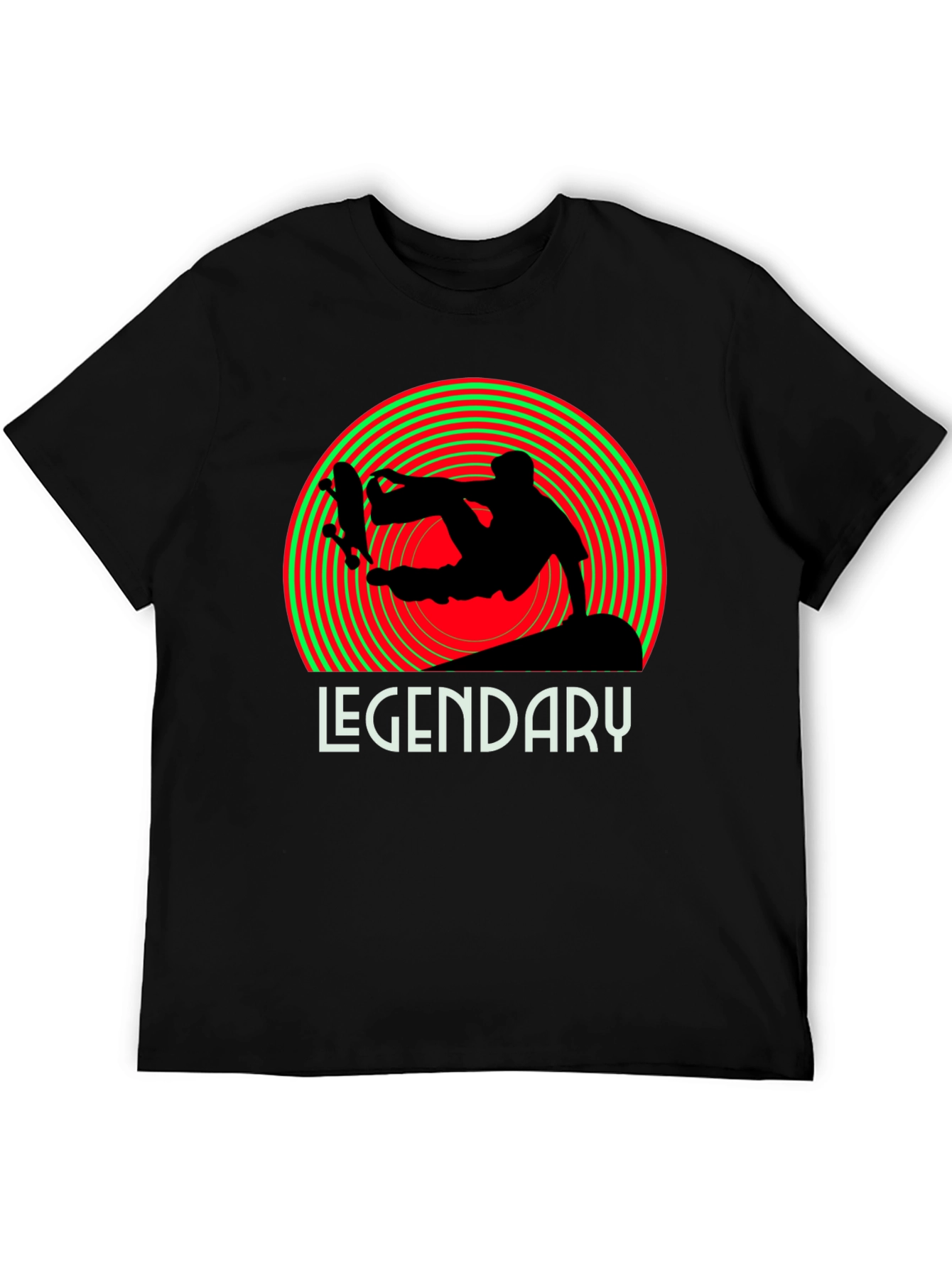 Legendary Skateboarder Graphic Tee - Black