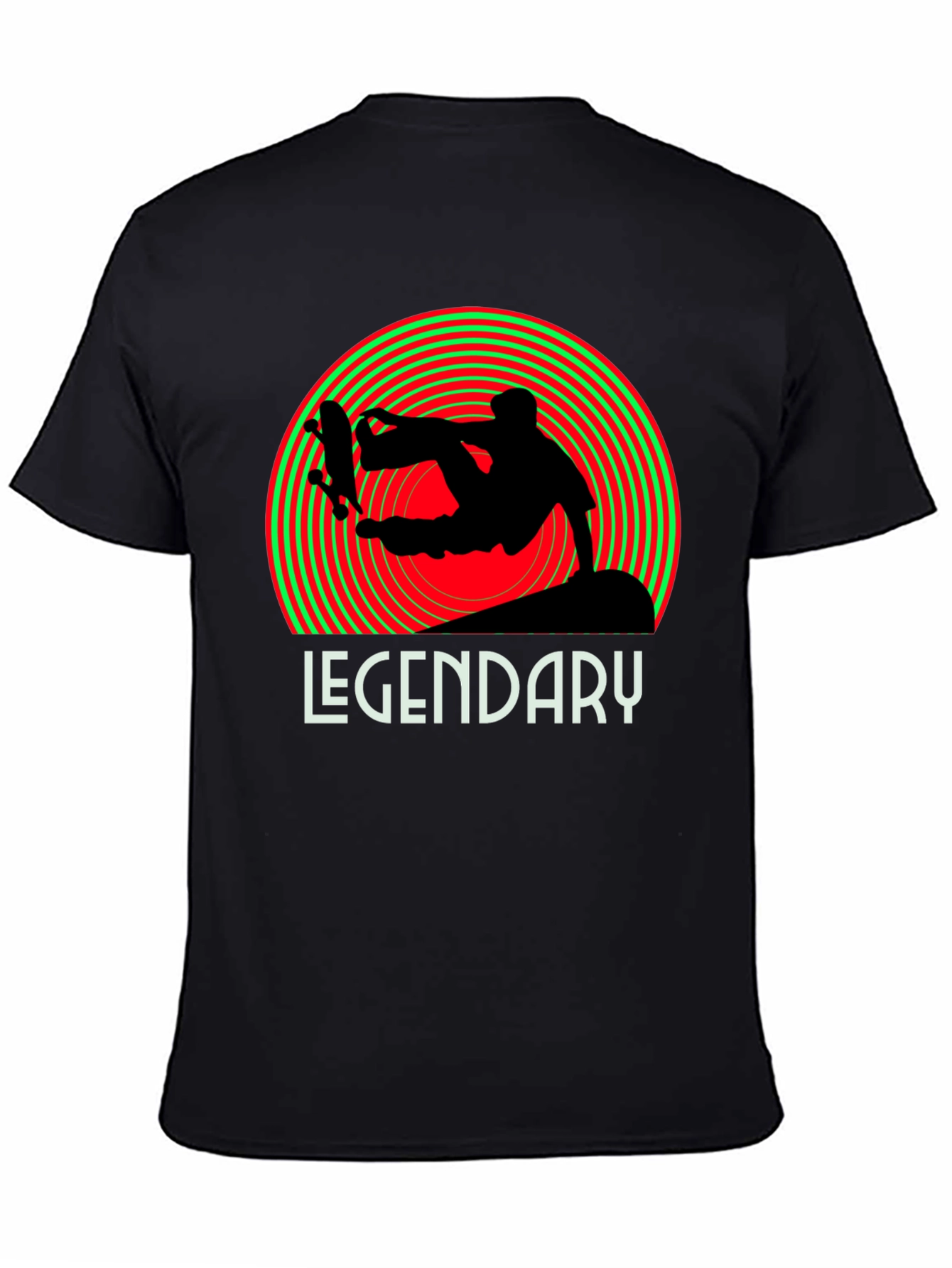 Legendary Skateboarder Graphic Tee - Black
