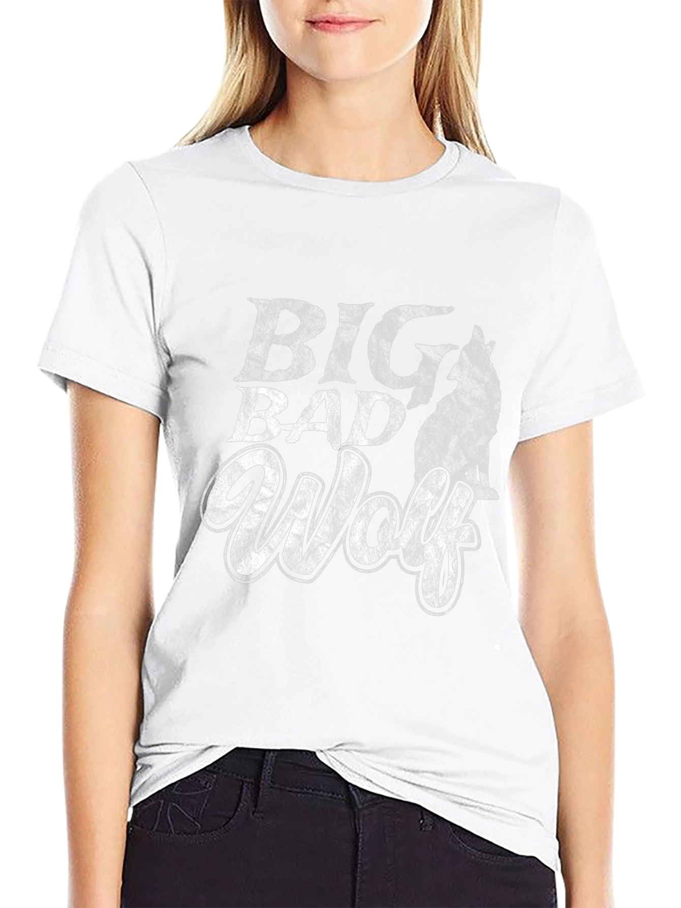 Big Bad Wolf Graphic Print T-Shirt